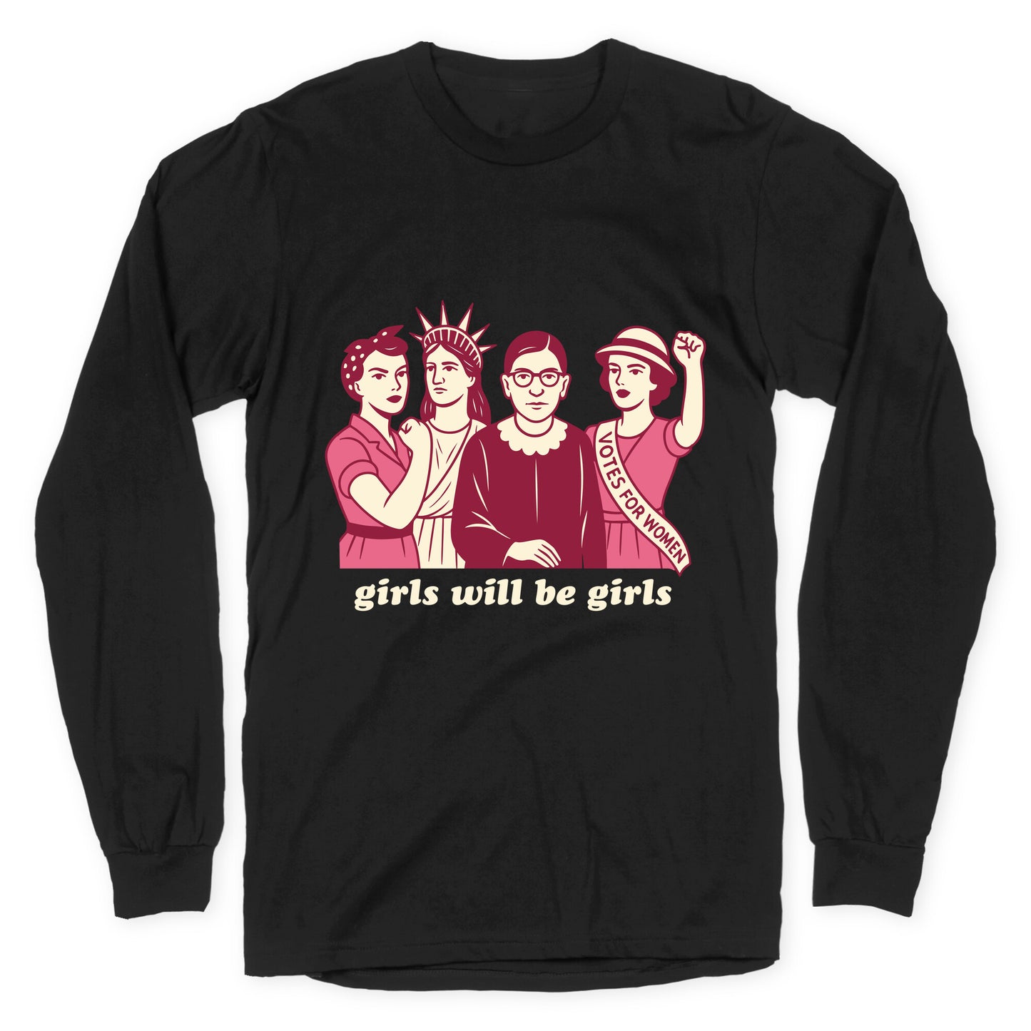 Girls Will Be Girls Fourth of July Longsleeve Tee