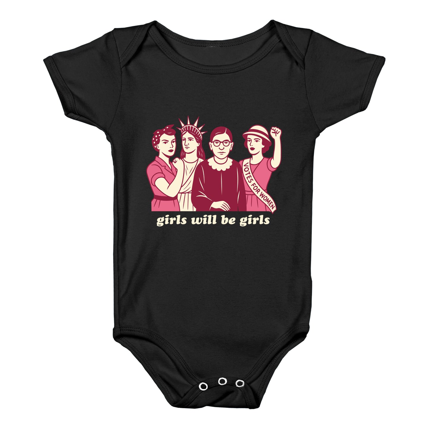 Girls Will Be Girls Fourth of July Baby One-Piece