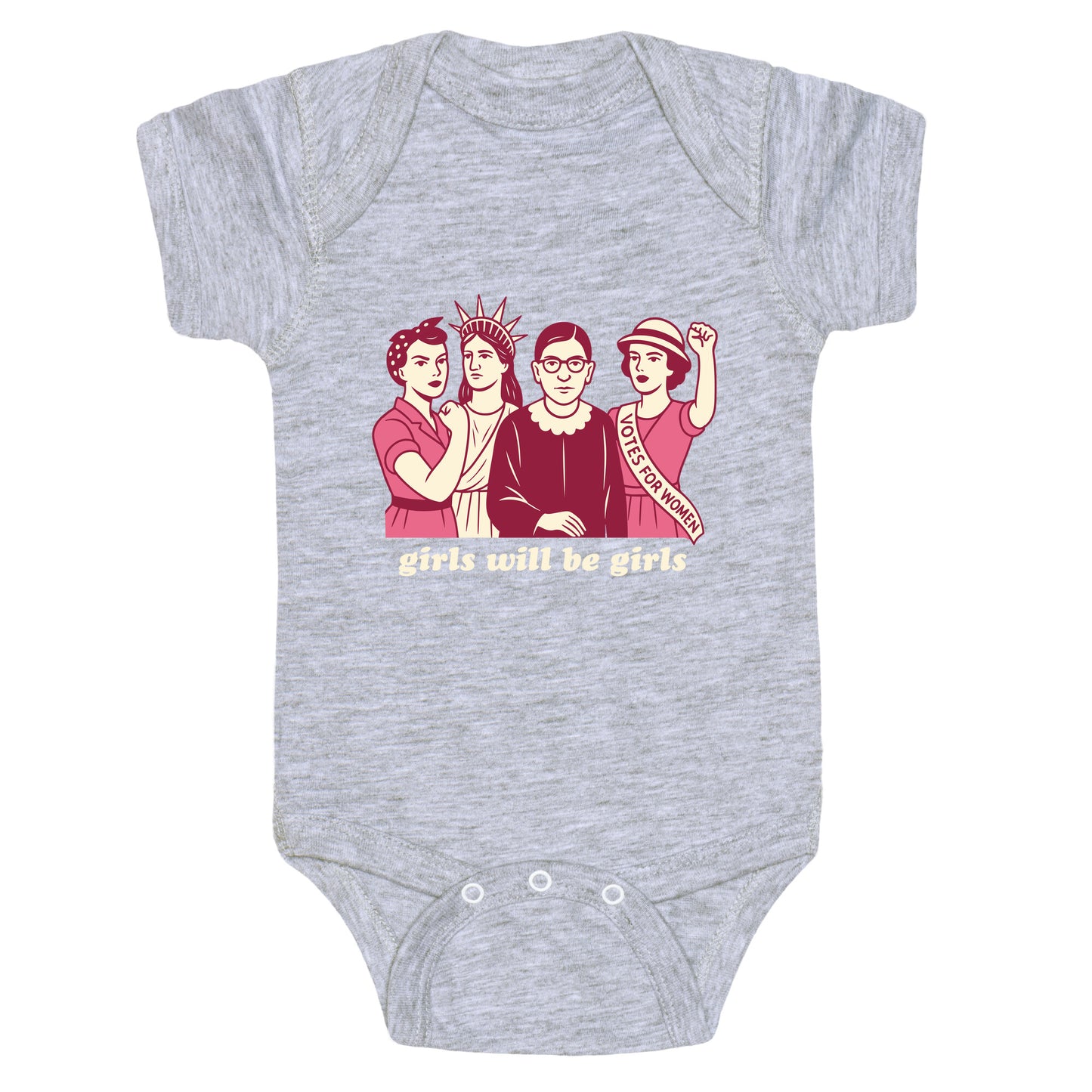 Girls Will Be Girls Fourth of July Baby One-Piece