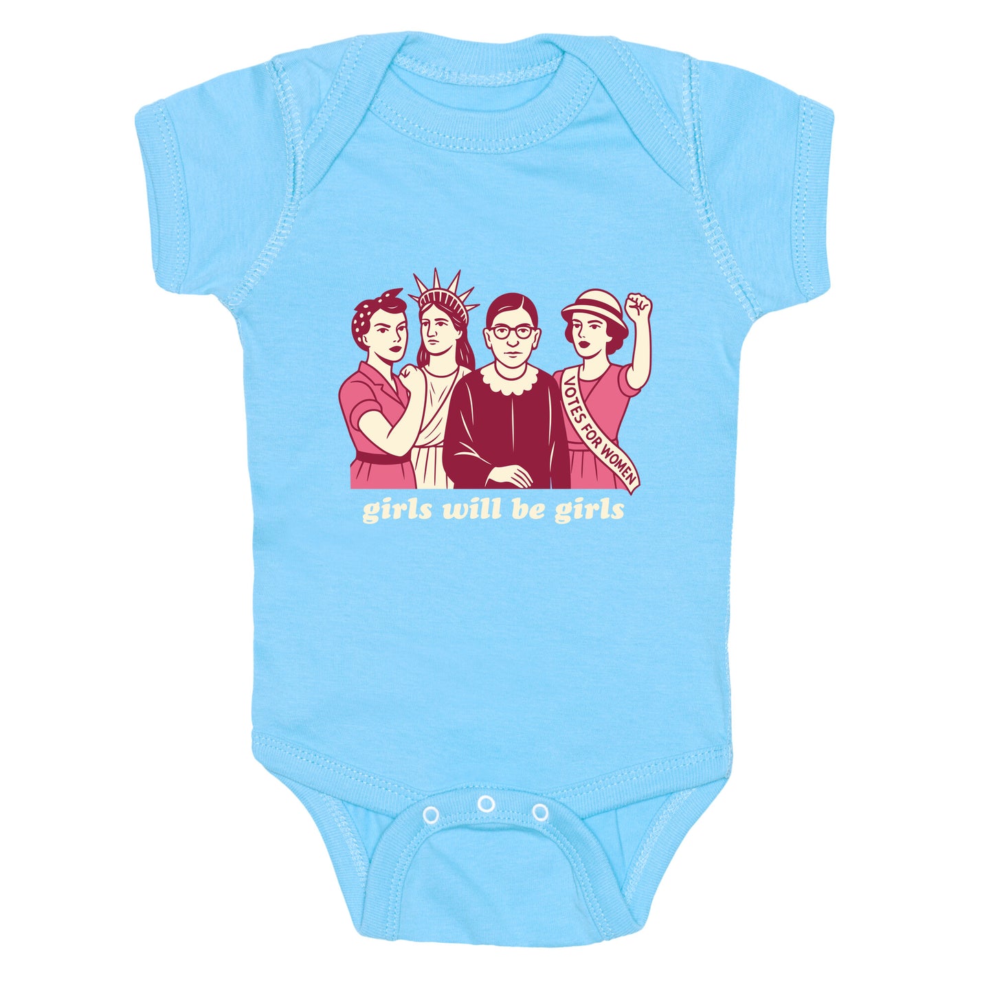 Girls Will Be Girls Fourth of July Baby One-Piece