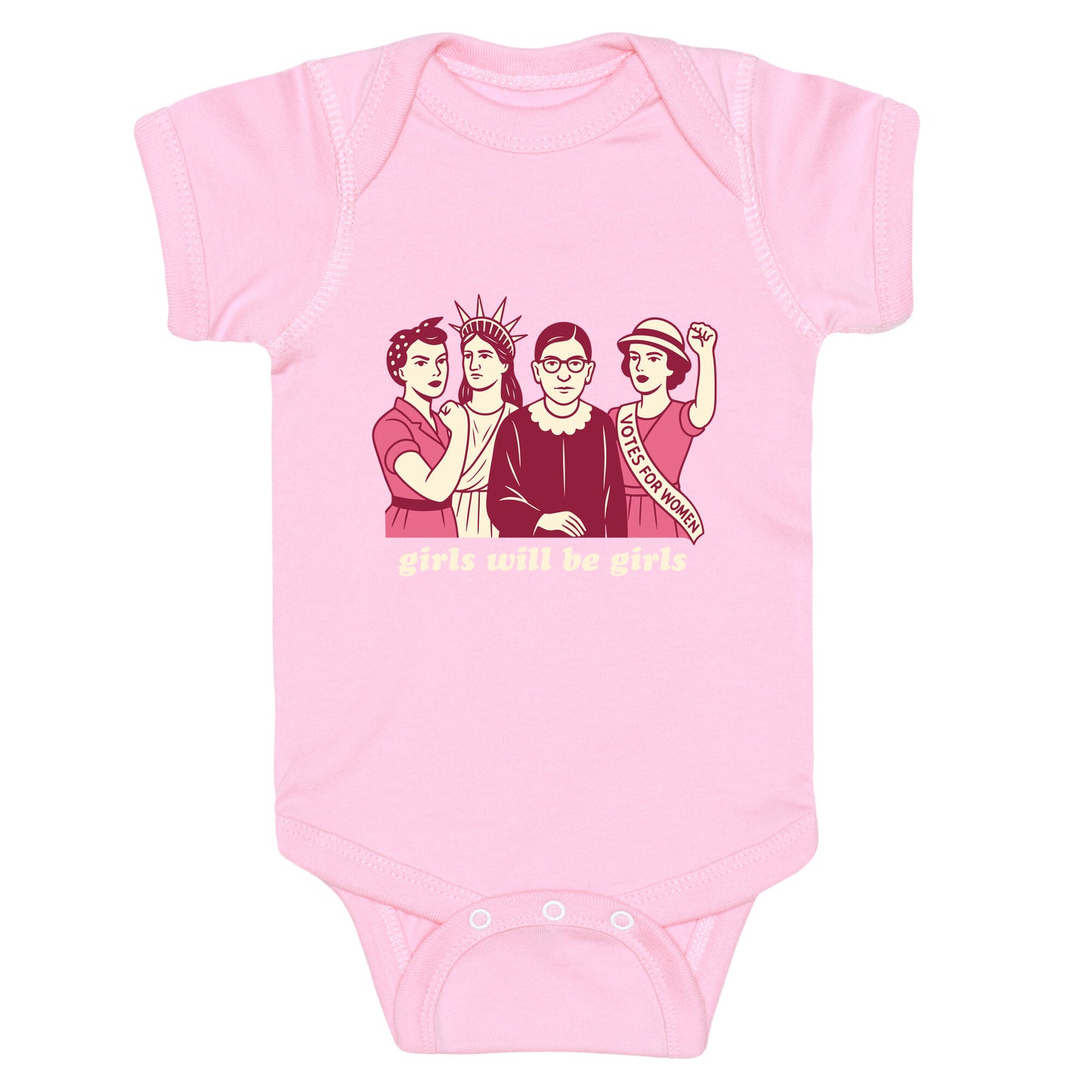 Girls Will Be Girls Fourth of July Baby One-Piece