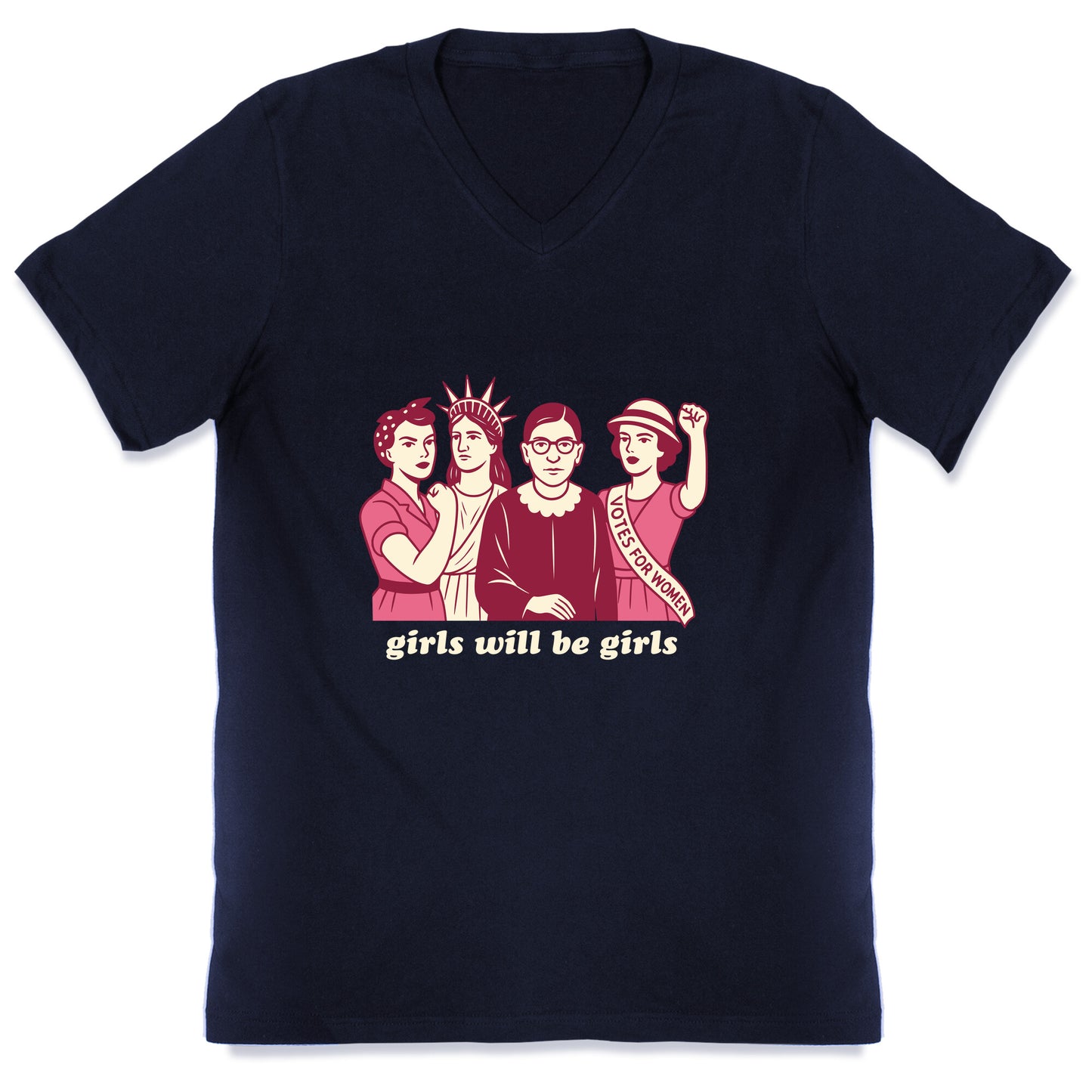 Girls Will Be Girls Fourth of July V-Neck