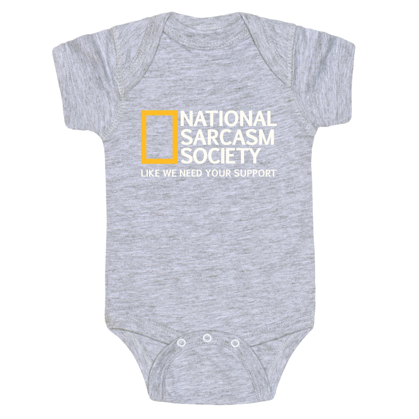 National Sarcasm Society Baby One-Piece