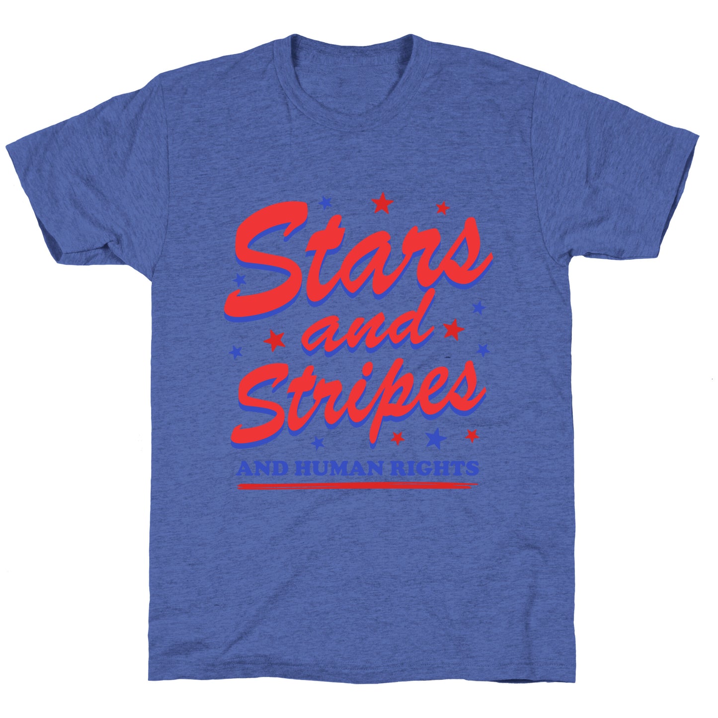 Starts Stripes Human Rights Unisex Triblend Tee