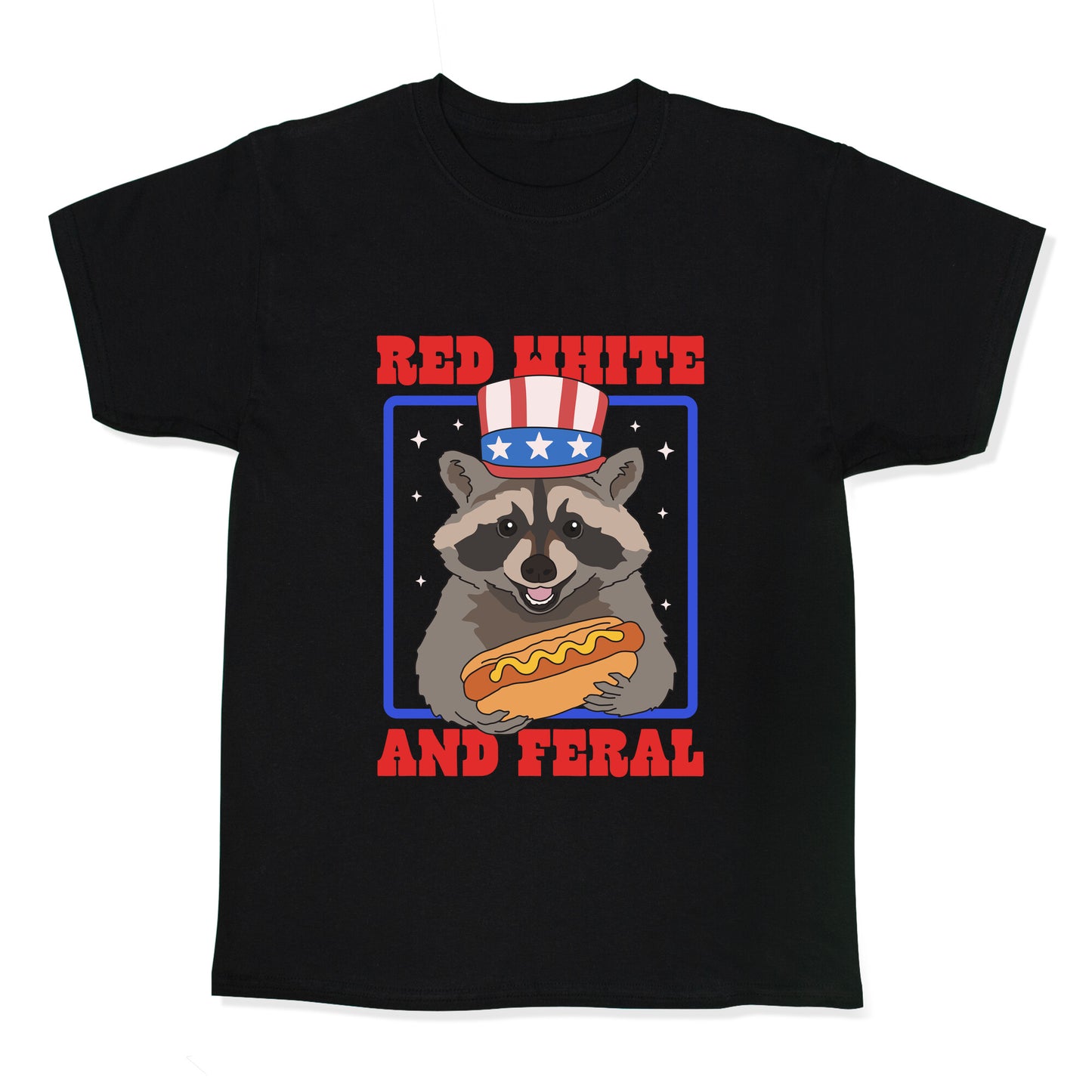 Red White And Feral Kids Tee
