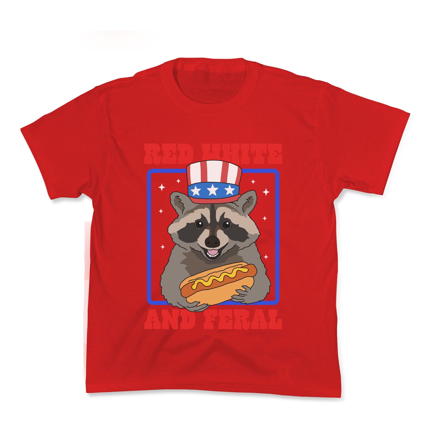 Red White And Feral Kids Tee