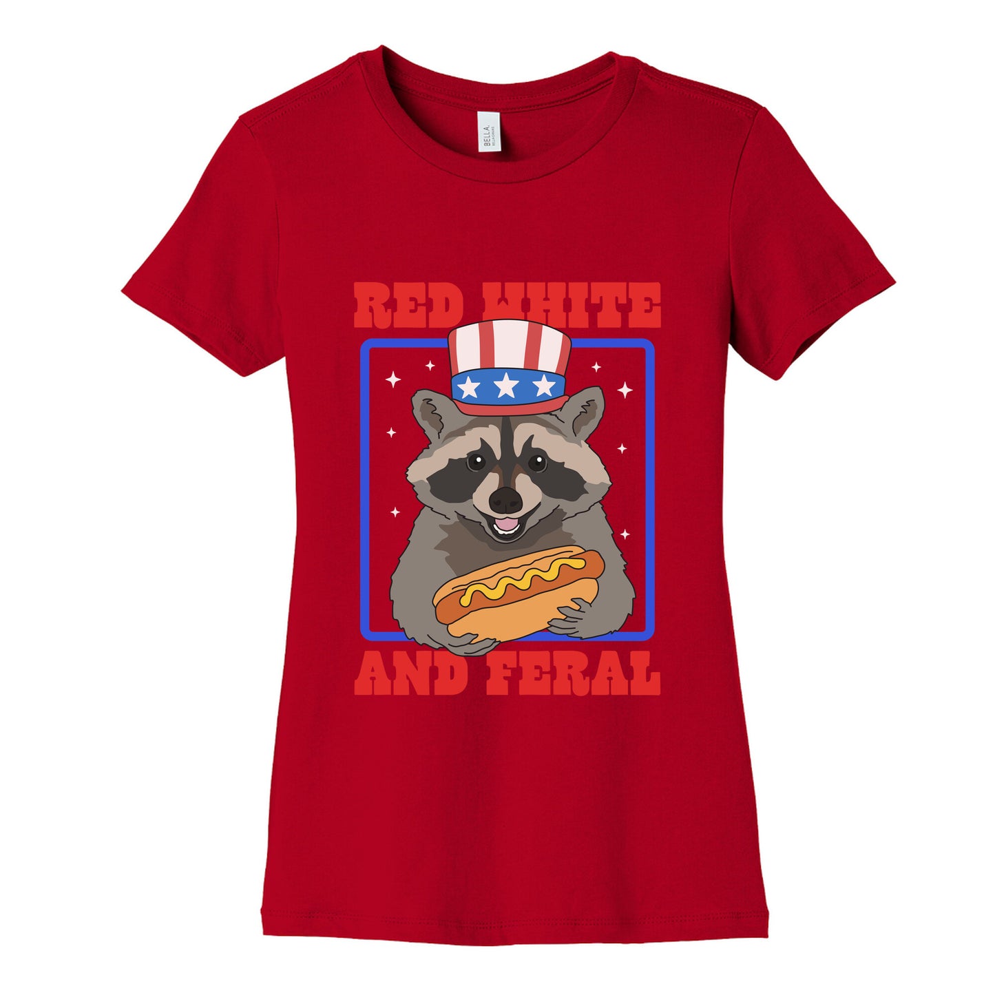 Red White And Feral Womens Cotton Tee