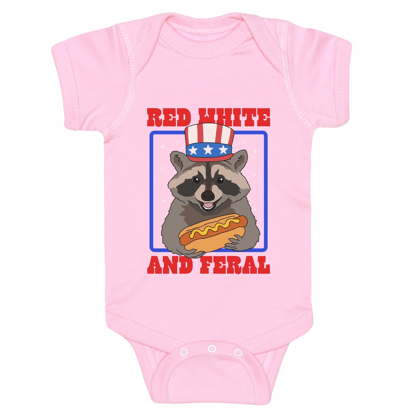 Red White And Feral Baby One-Piece
