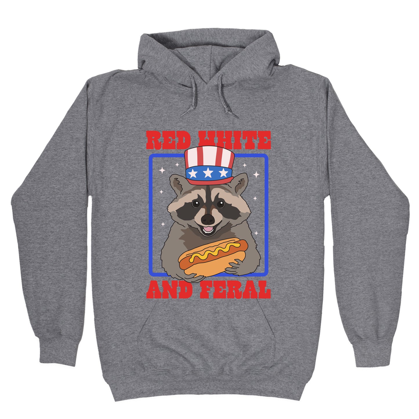 Red White And Feral Hoodie