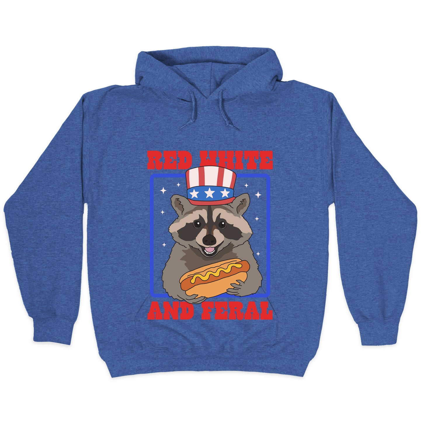Red White And Feral Hoodie