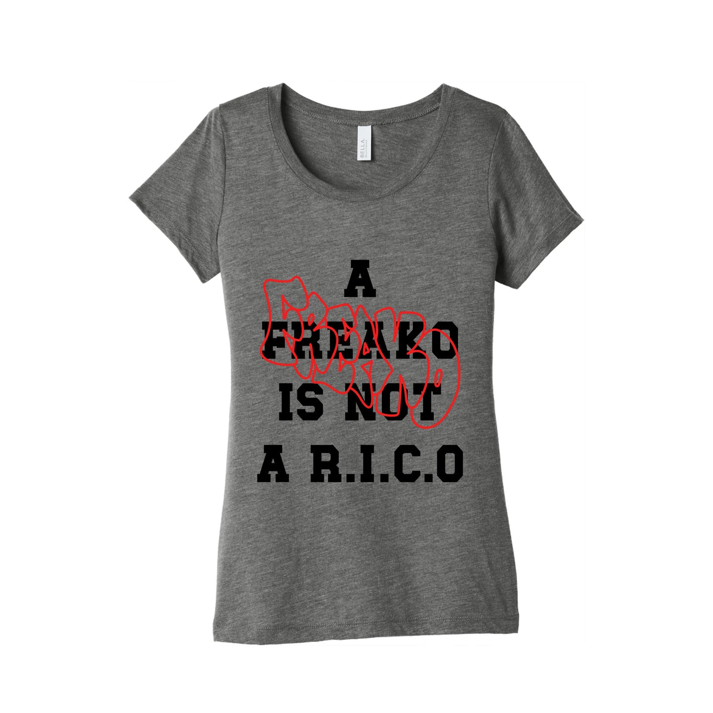 A Freako Is Not A Rico Womens Triblend Tee