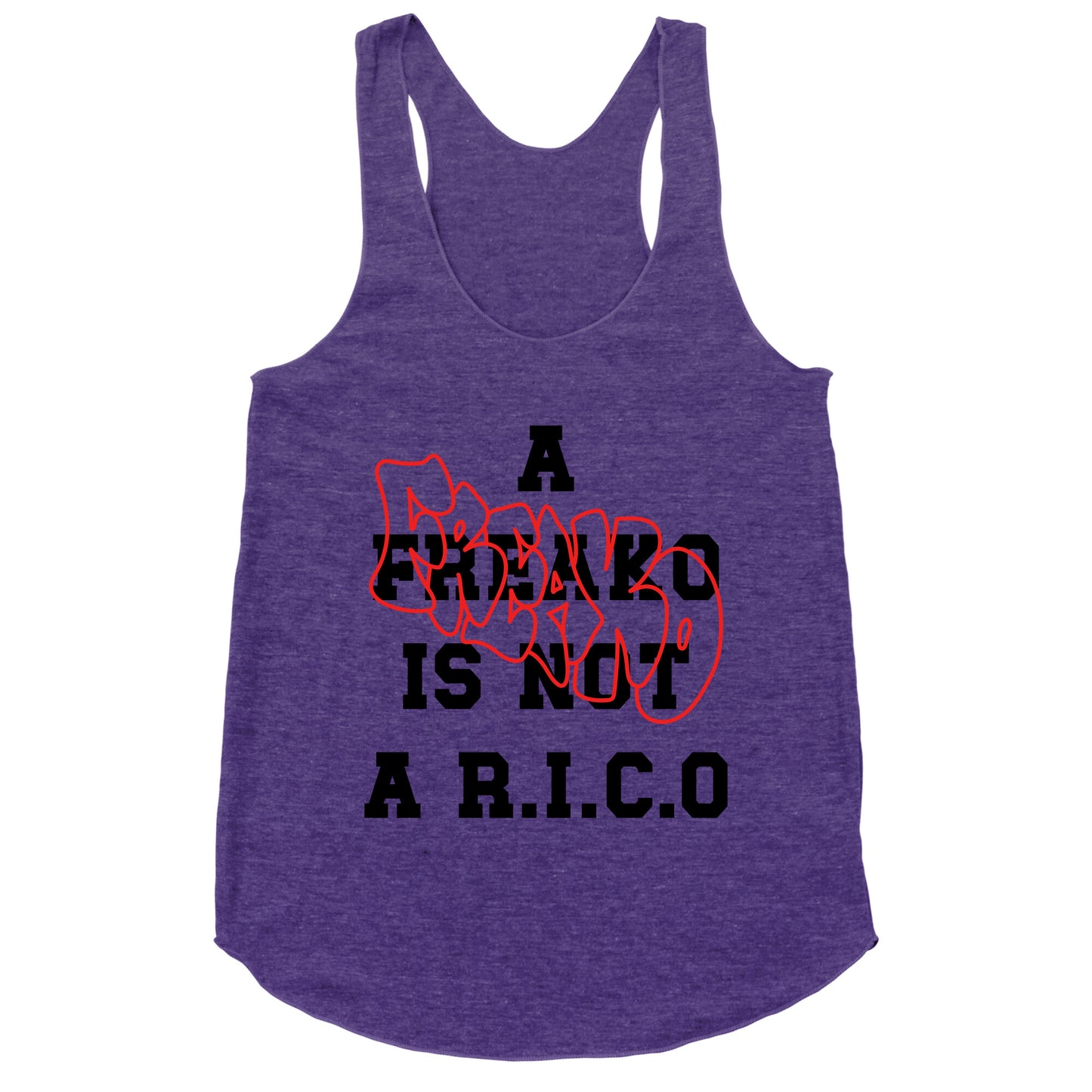 A Freako Is Not A Rico Racerback Tank