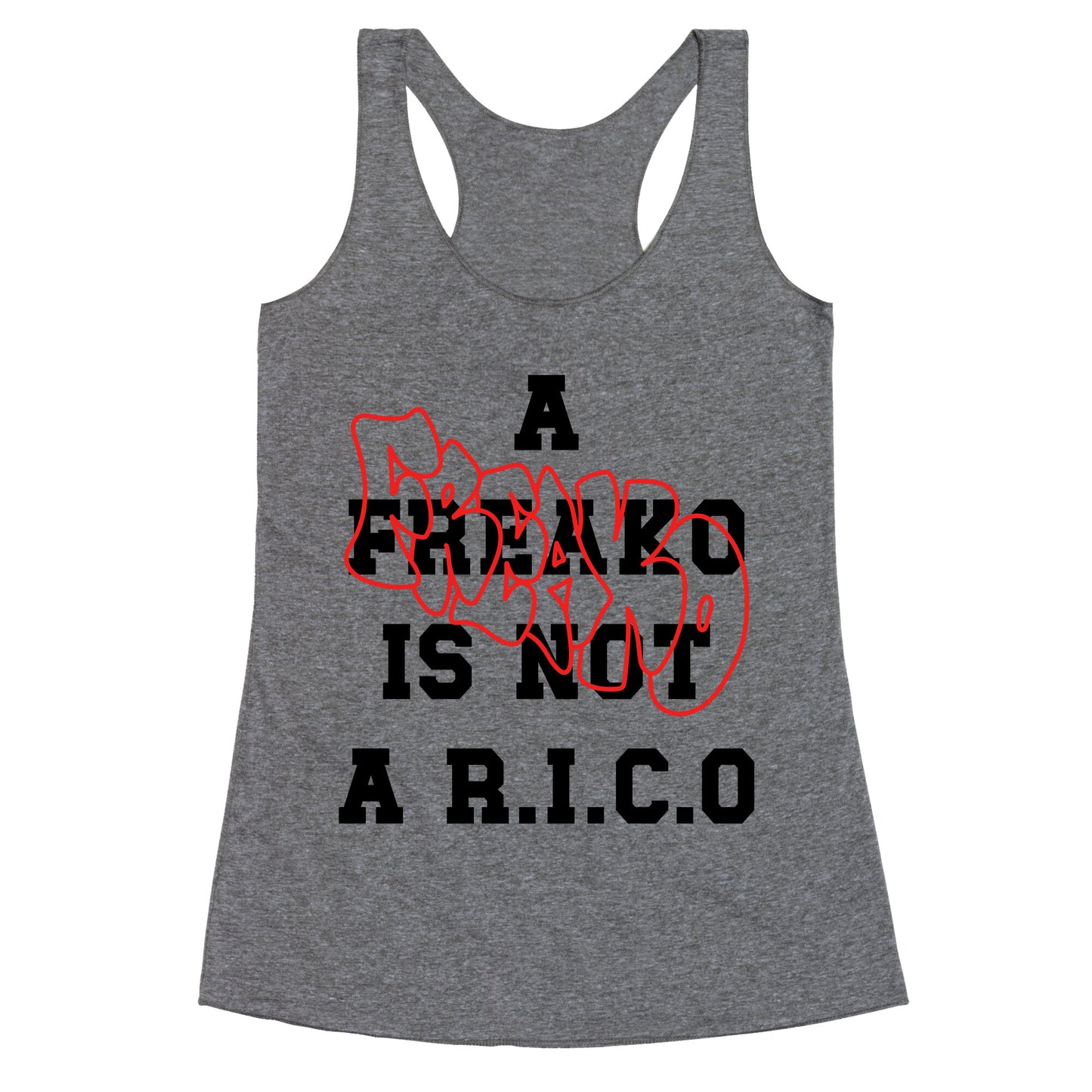 A Freako Is Not A Rico Racerback Tank