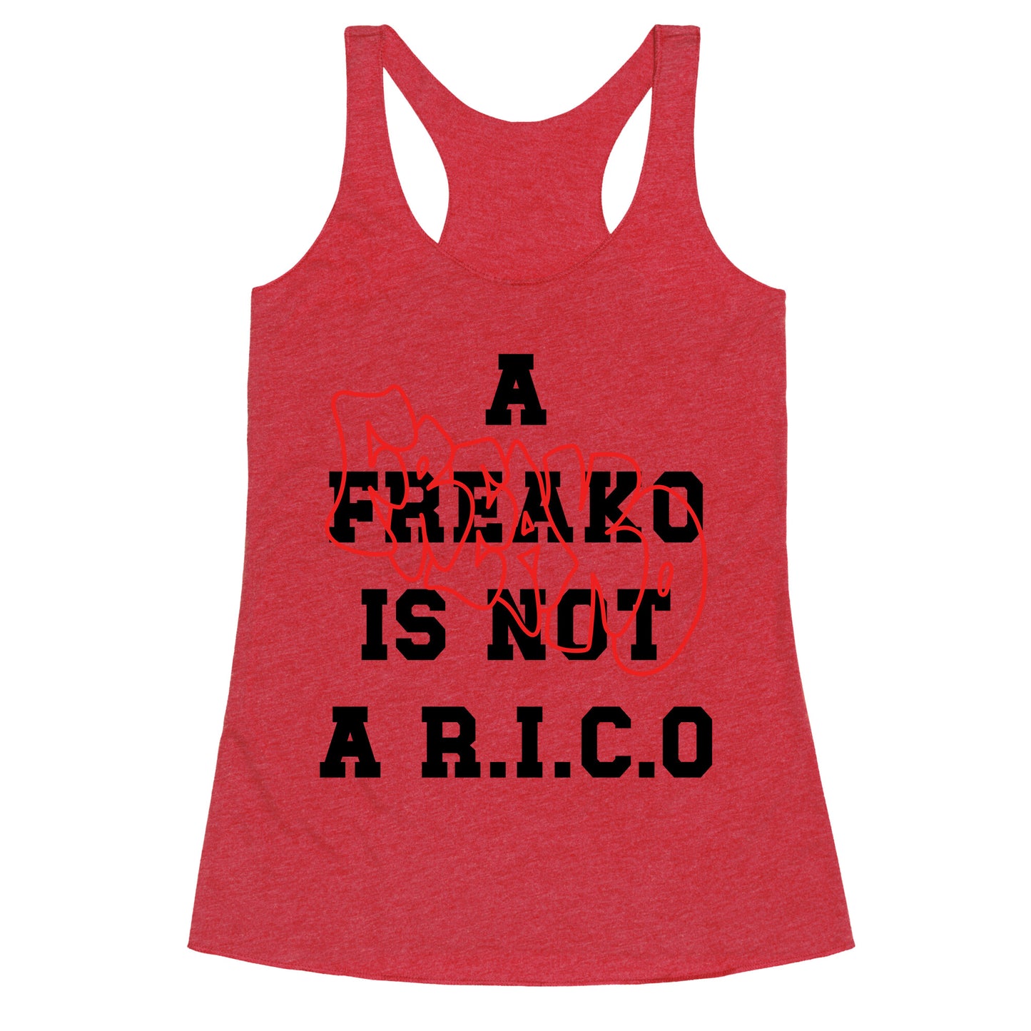 A Freako Is Not A Rico Racerback Tank