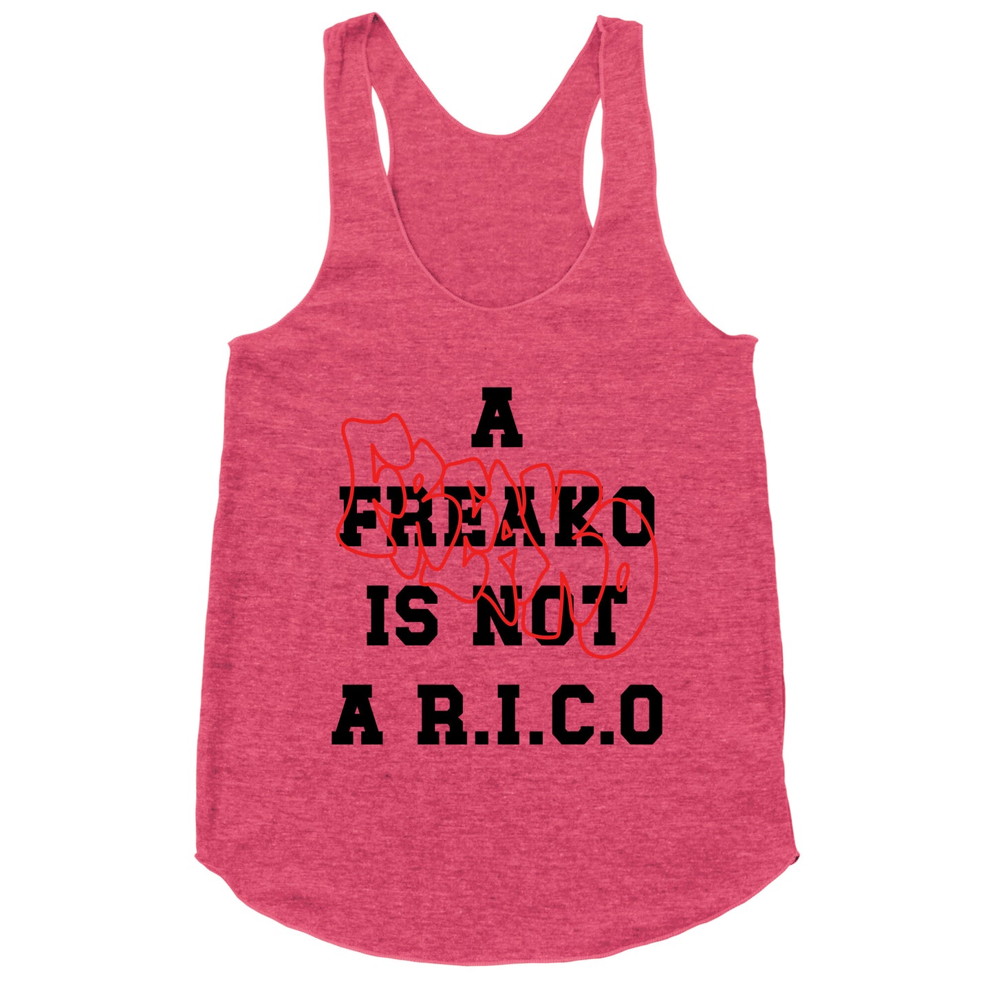 A Freako Is Not A Rico Racerback Tank