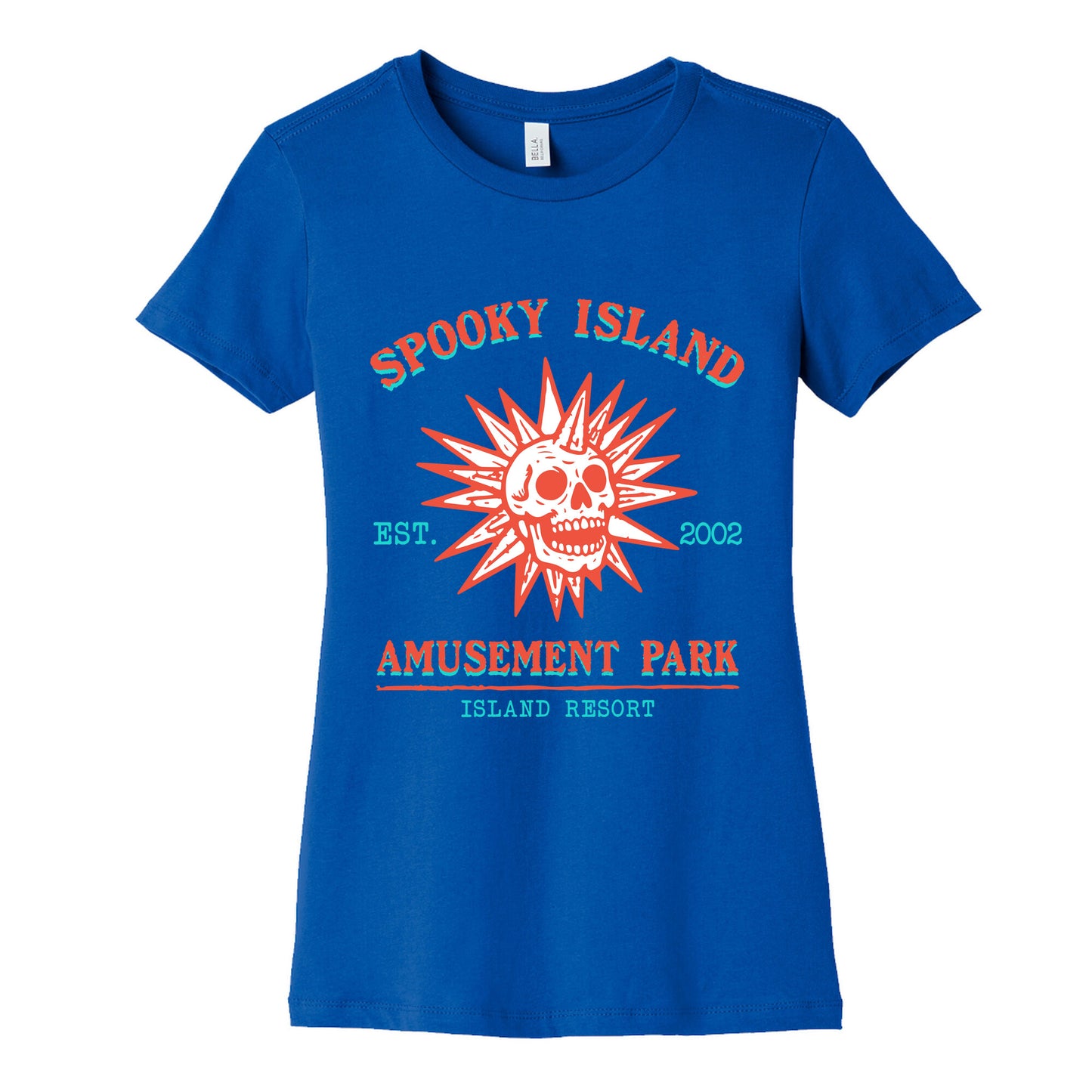 Spooky Island Retro Womens Cotton Tee