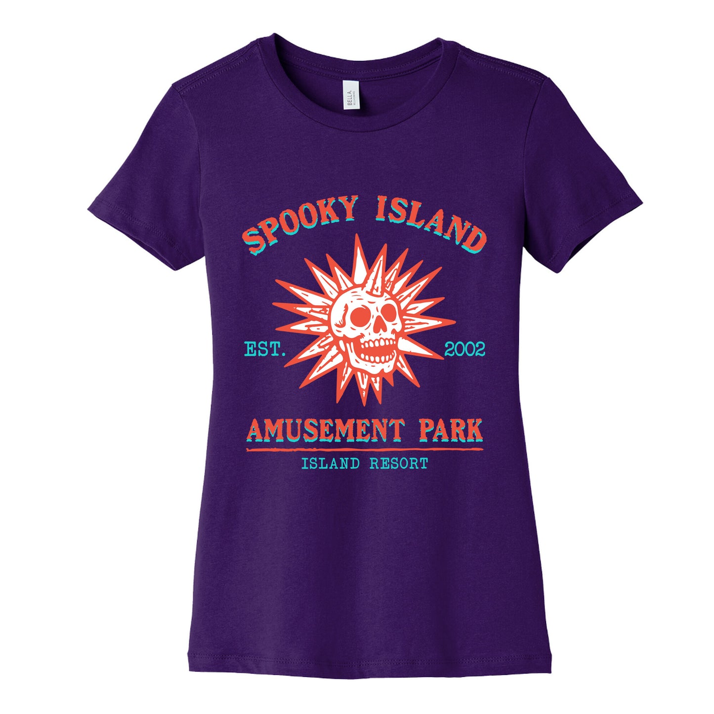 Spooky Island Retro Womens Cotton Tee