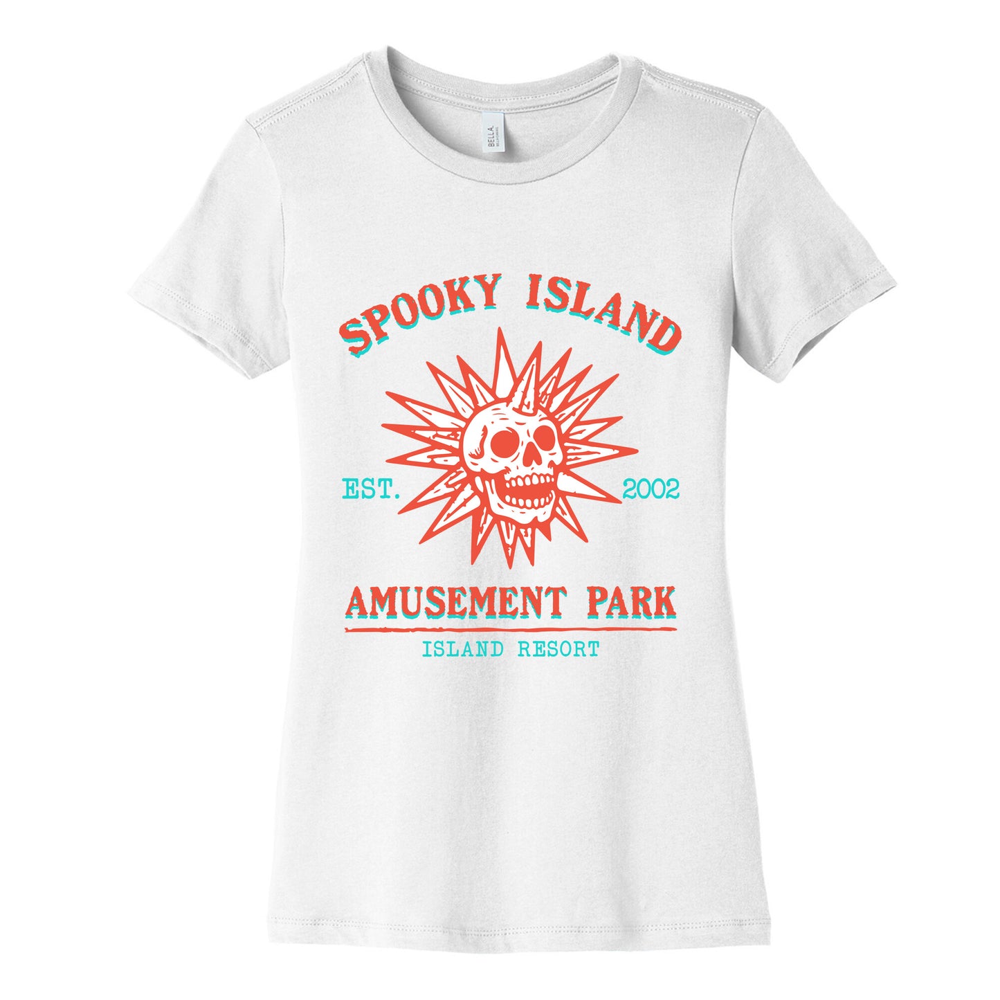 Spooky Island Retro Womens Cotton Tee