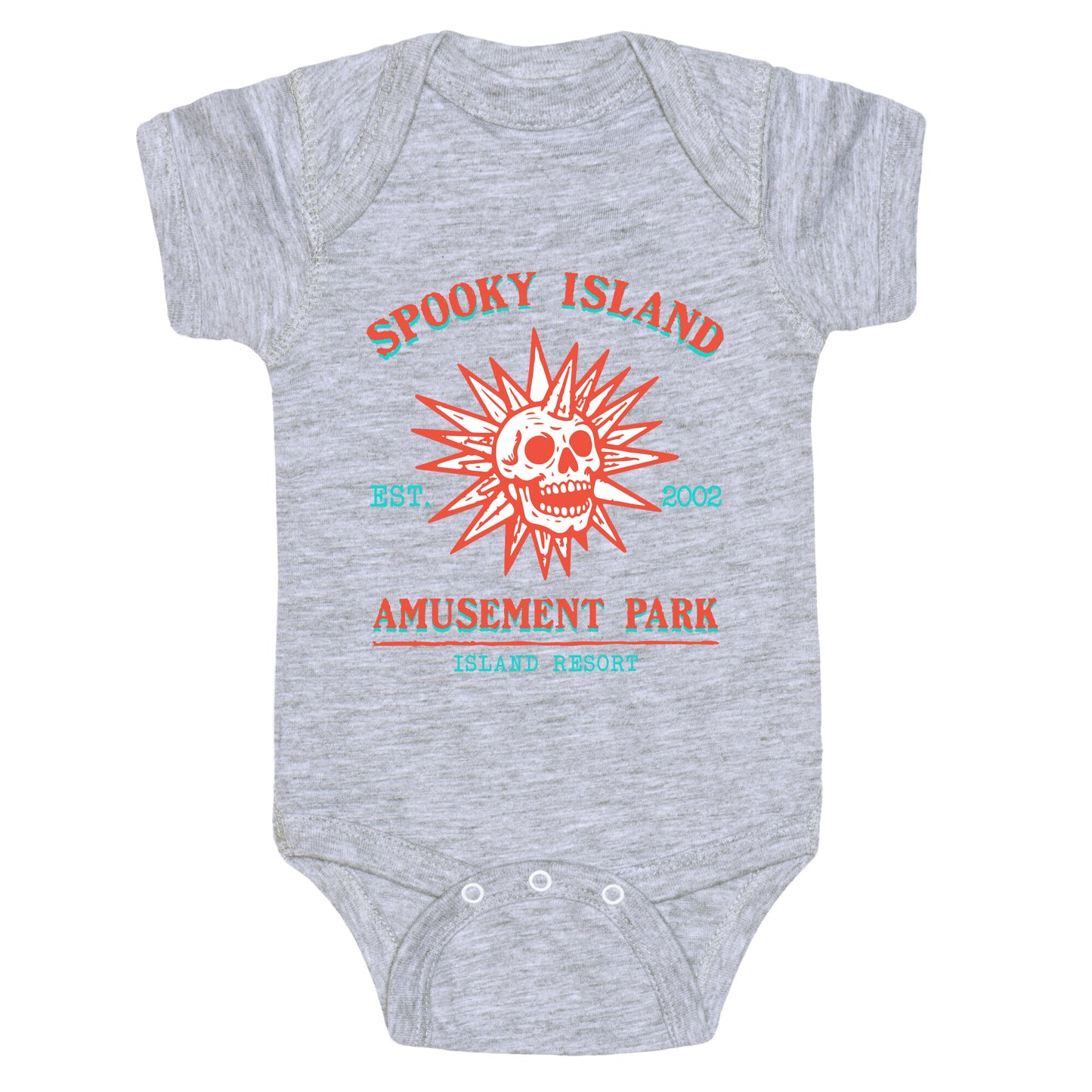 Spooky Island Retro Baby One-Piece