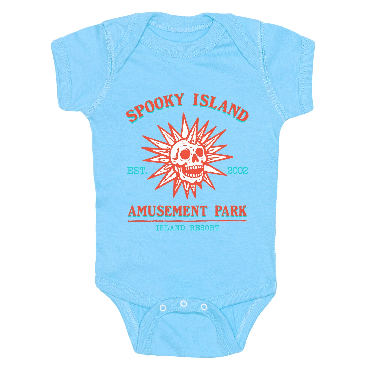Spooky Island Retro Baby One-Piece