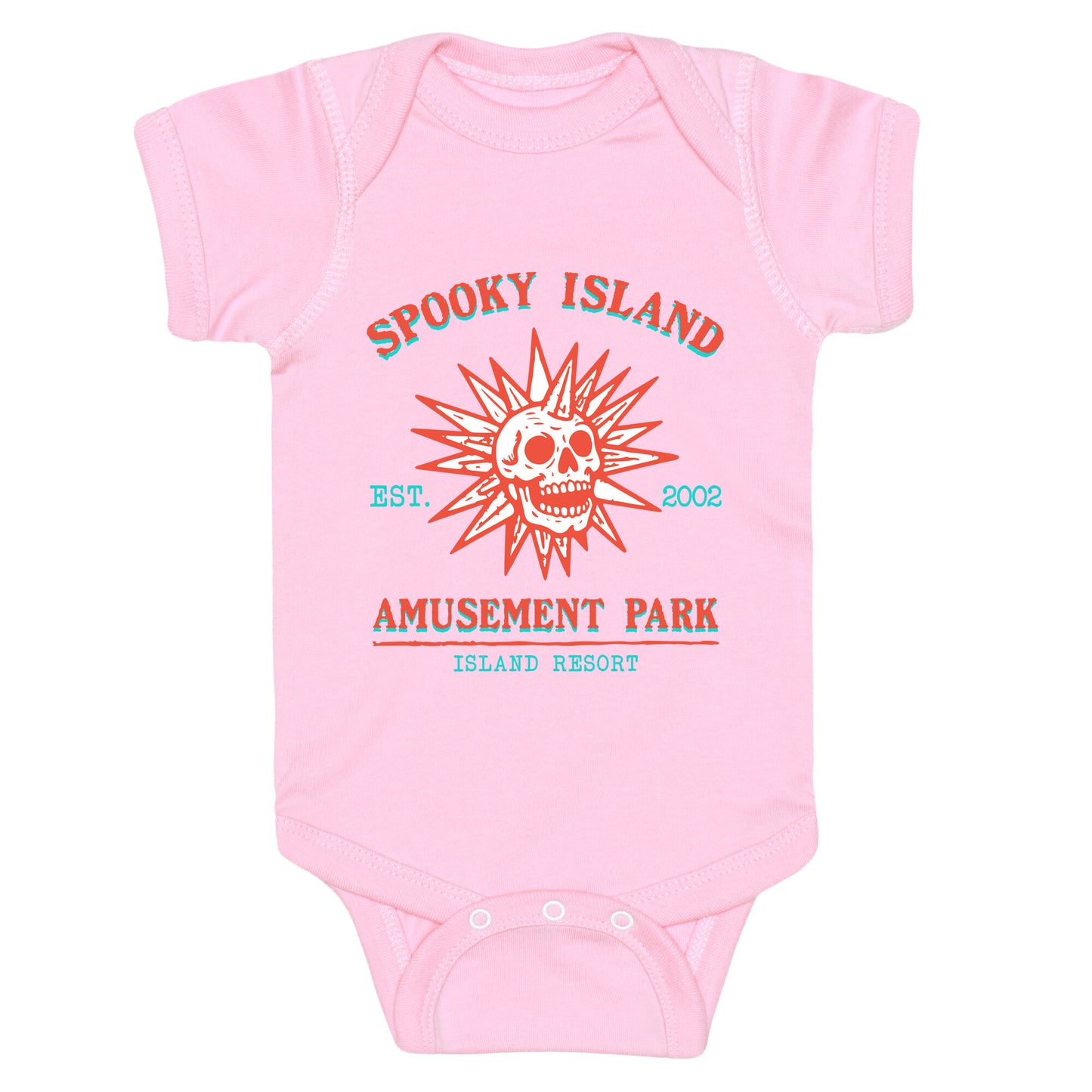 Spooky Island Retro Baby One-Piece