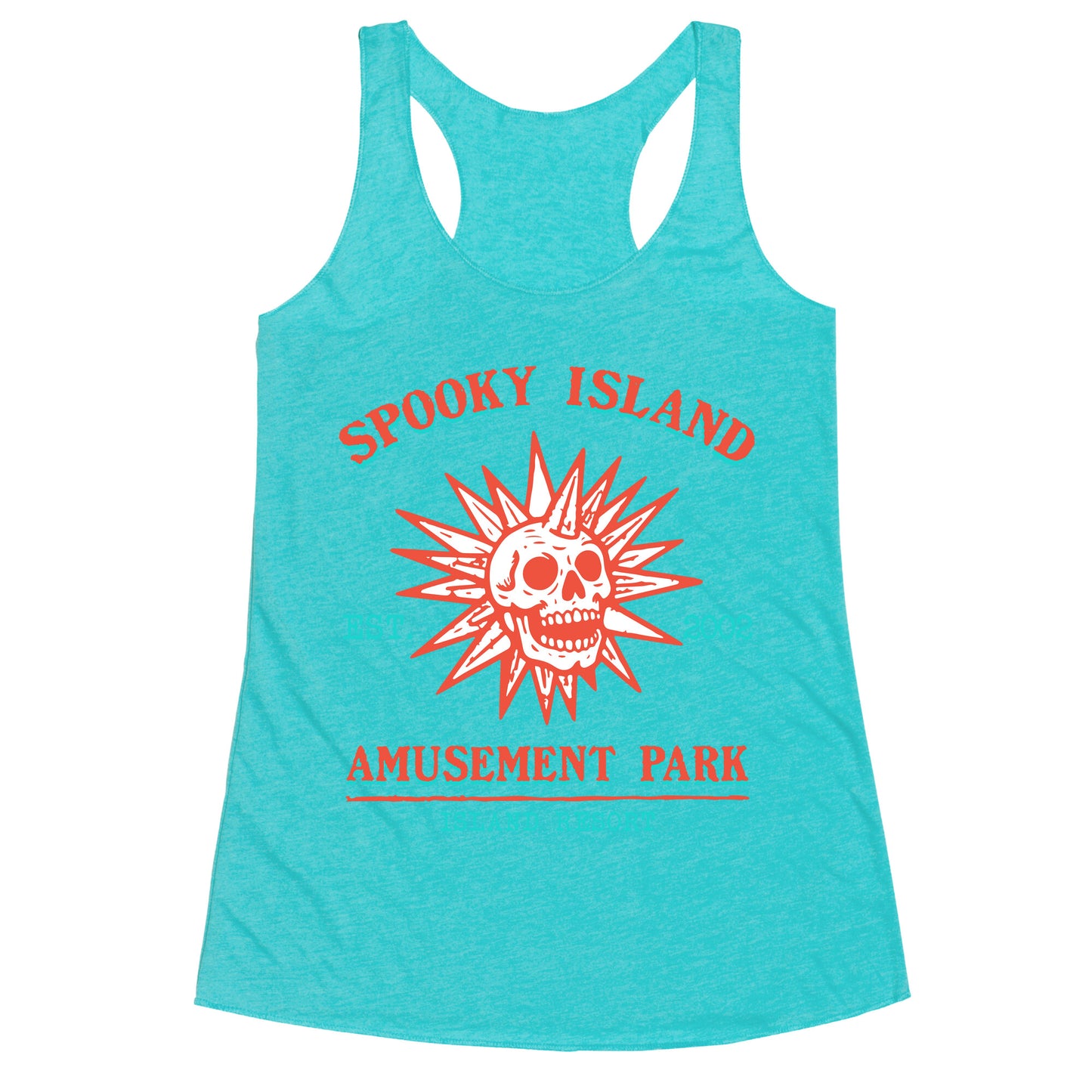 Spooky Island Retro Racerback Tank