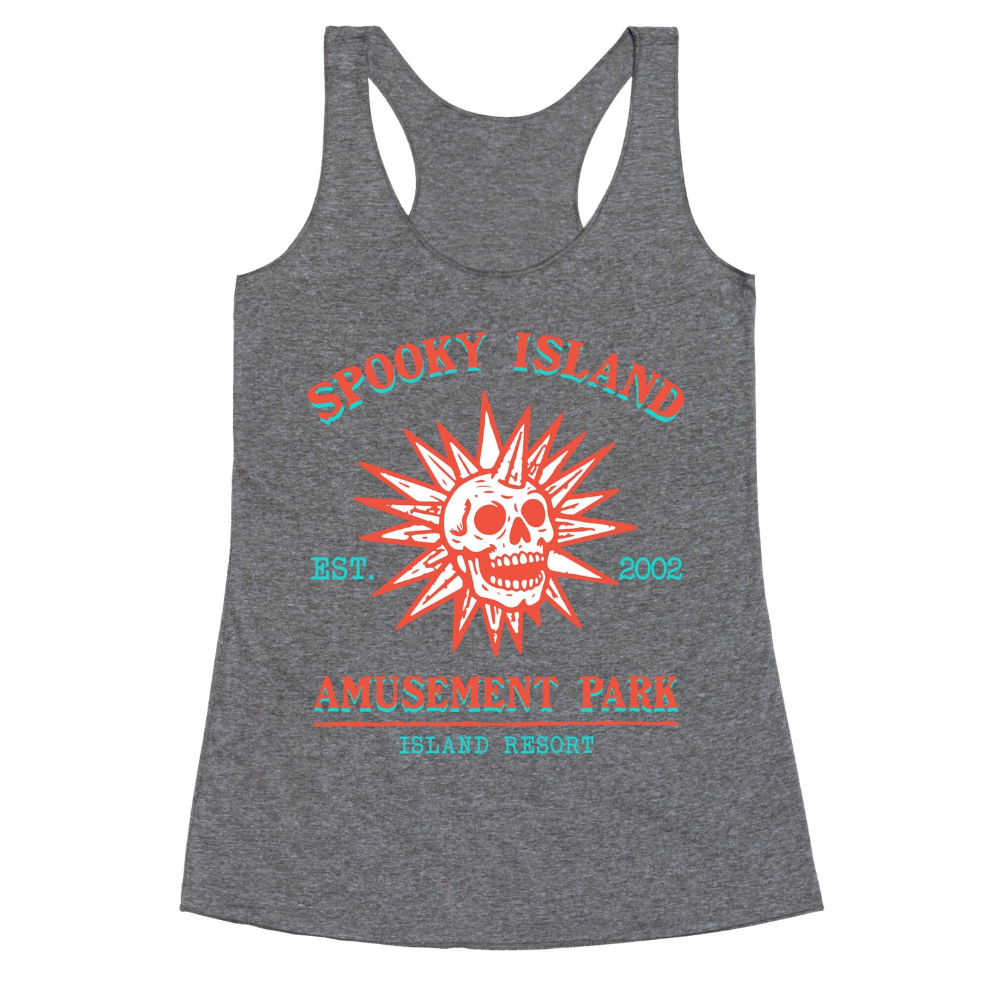 Spooky Island Retro Racerback Tank