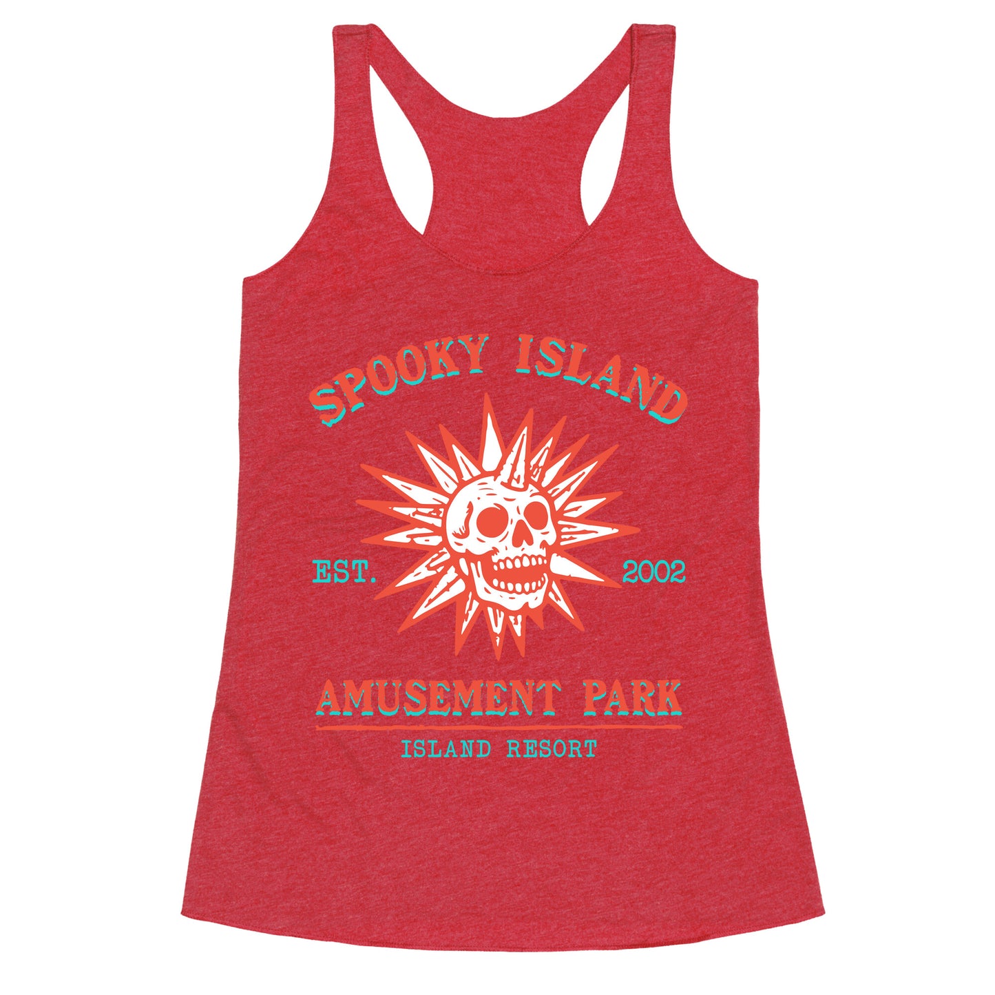 Spooky Island Retro Racerback Tank