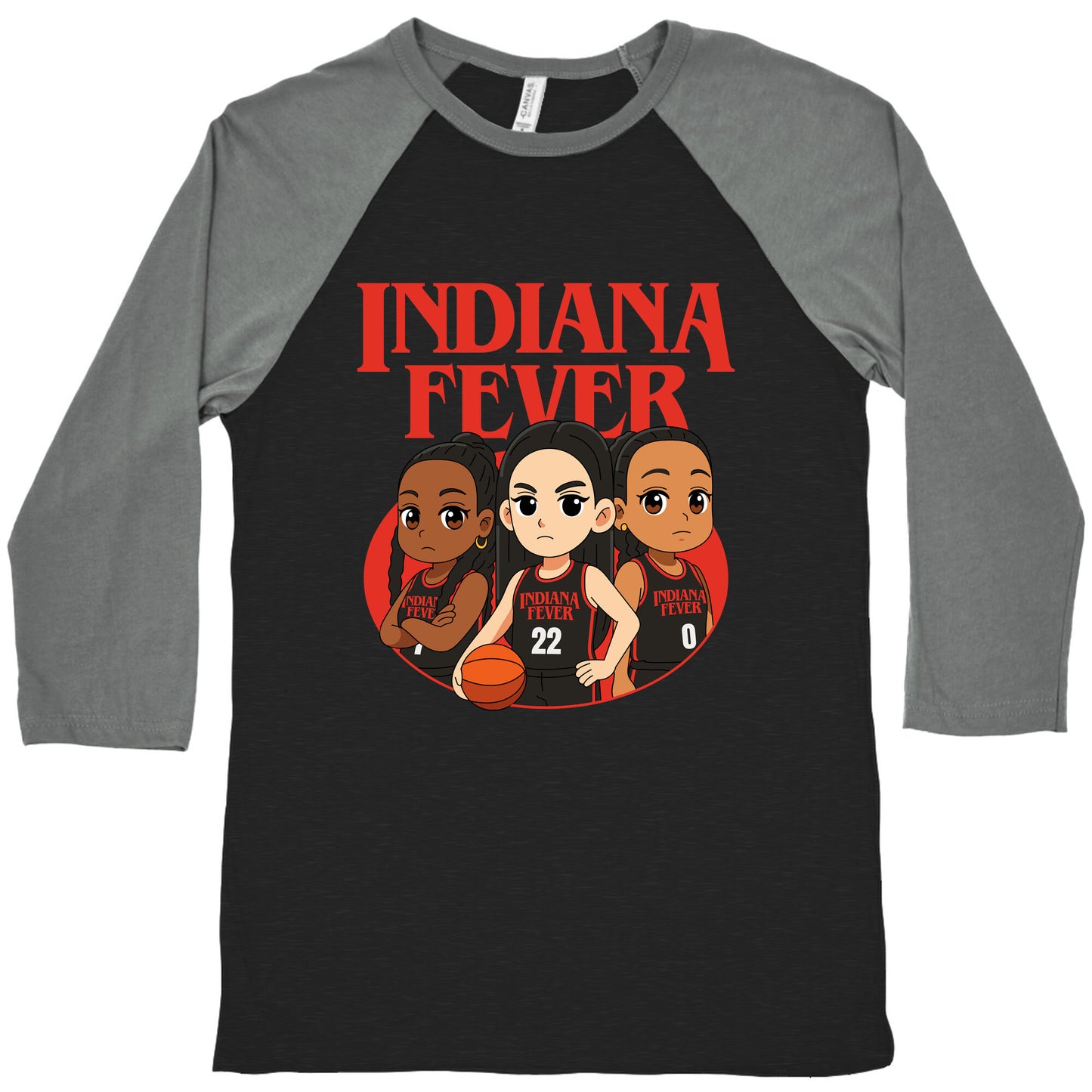 Indiana Fever Stranger Things Baseball Tee