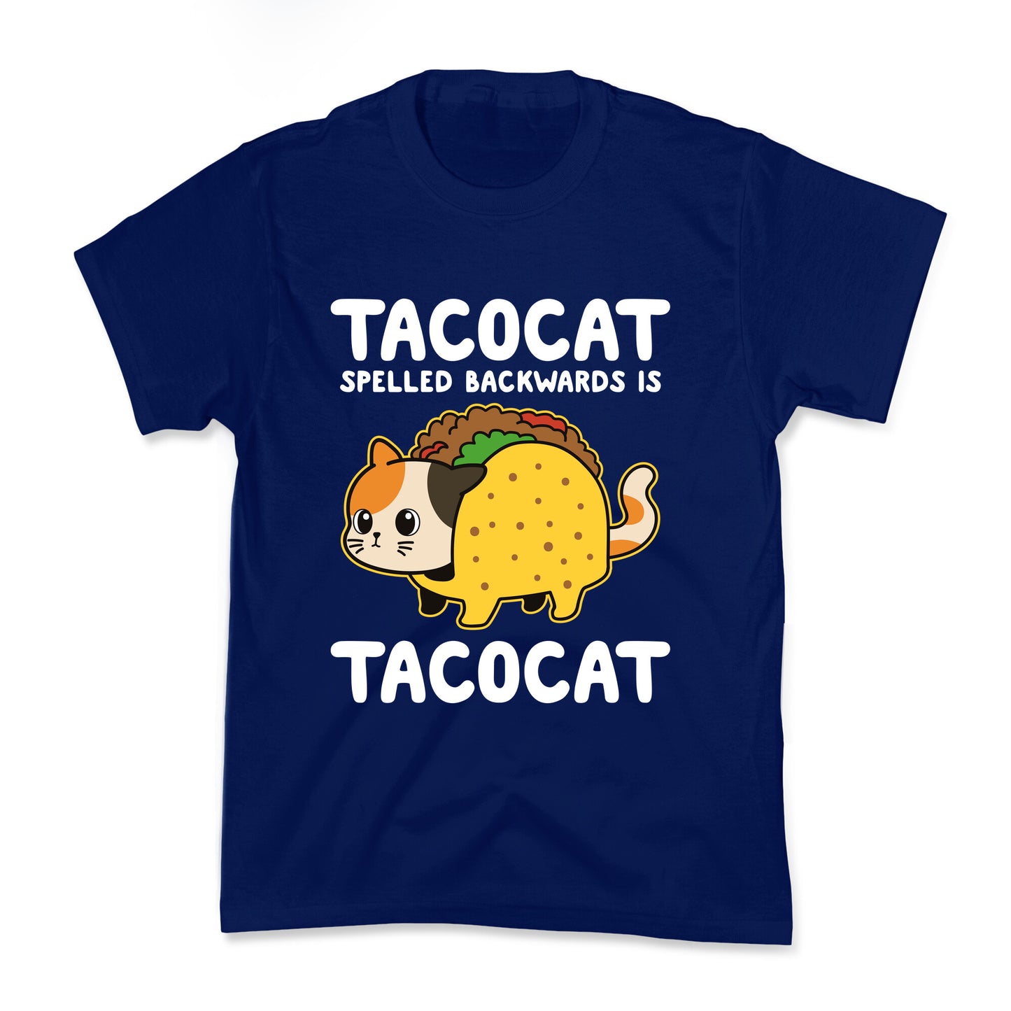 Tacocat Spelled Backwards Kids Tee