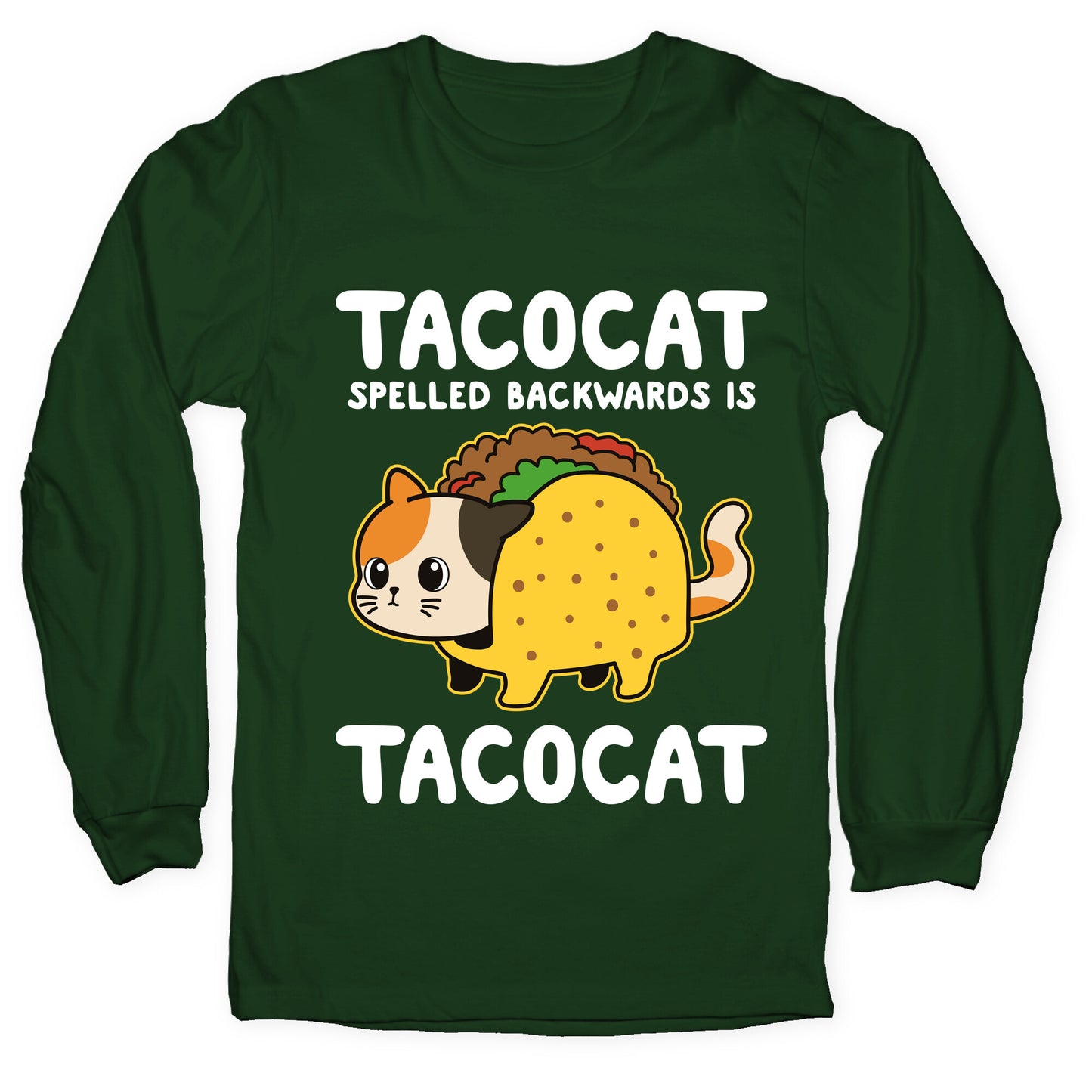 Tacocat Spelled Backwards Longsleeve Tee