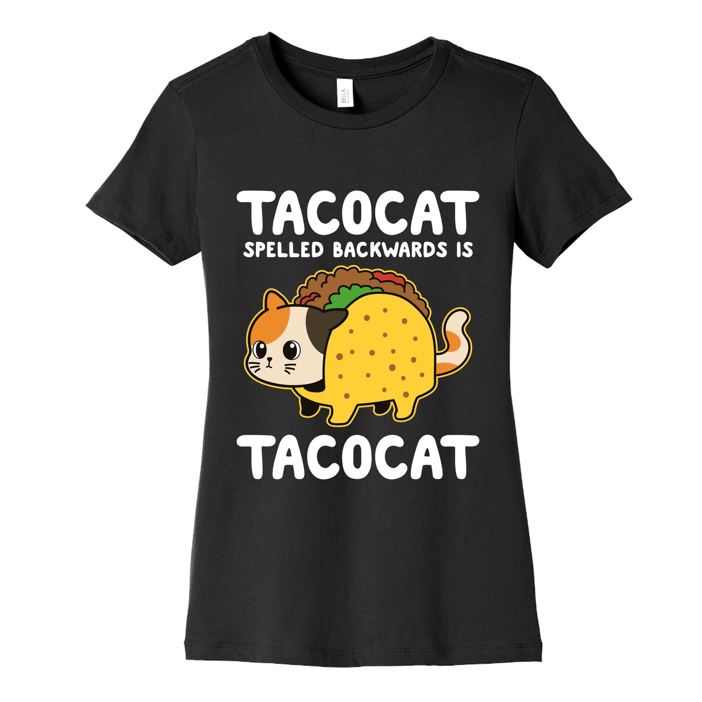 Tacocat Spelled Backwards Womens Cotton Tee