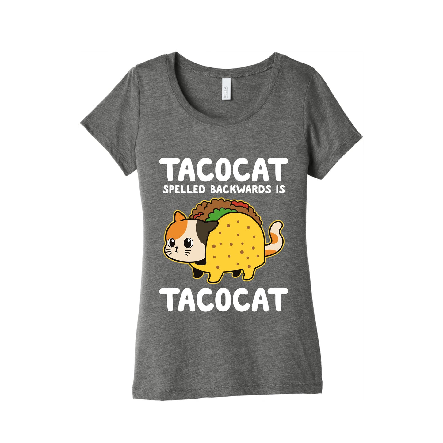 Tacocat Spelled Backwards Womens Triblend Tee