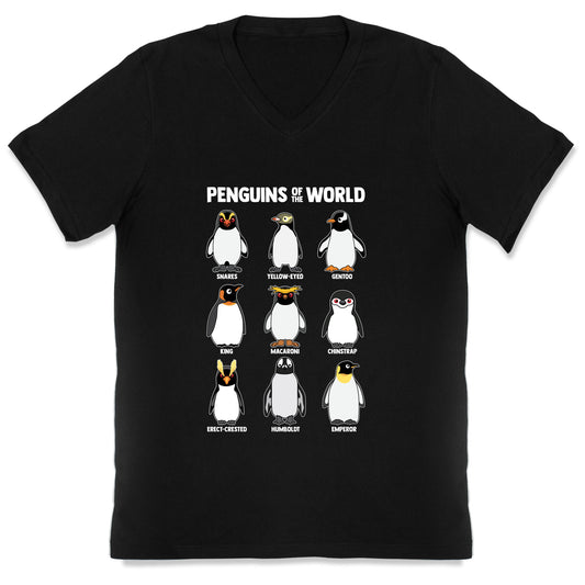 Penguins of the World V-Neck