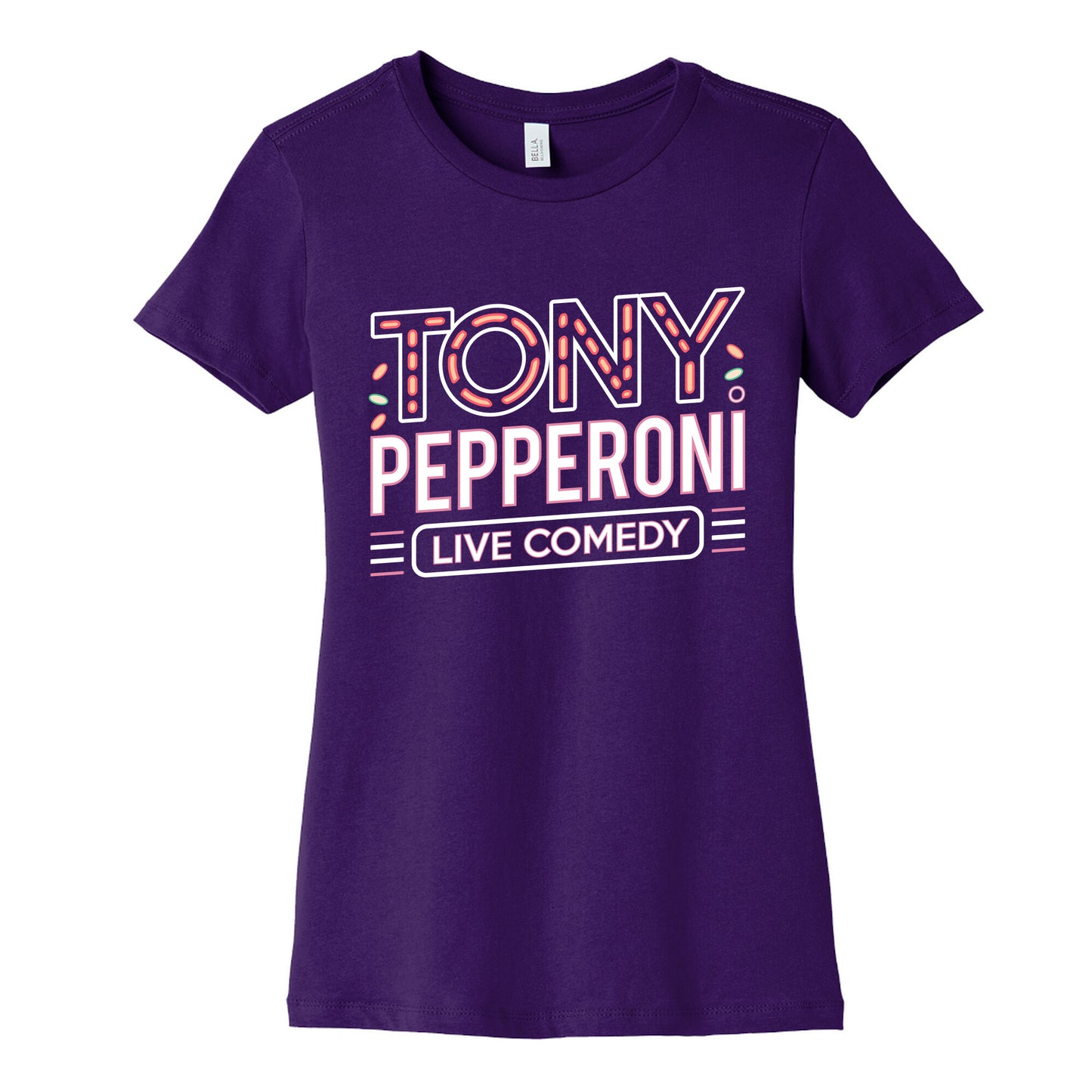 Tony Pepperoni Live Comedy Womens Cotton Tee