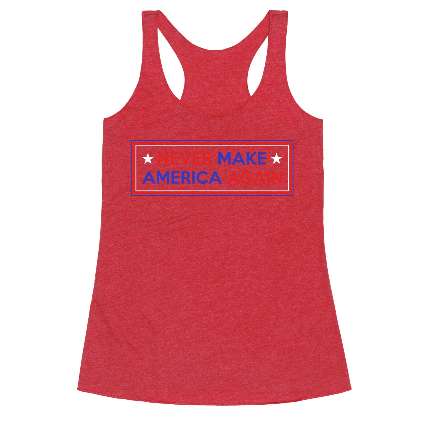 Never Make America Again Trump Racerback Tank