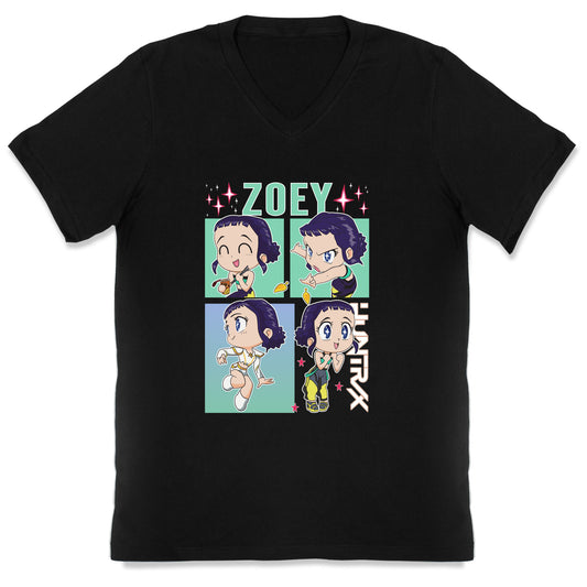 Zoey Kpop Demon Hunters V-Neck