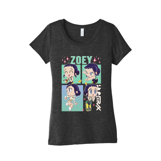 Zoey Kpop Demon Hunters Womens Triblend Tee