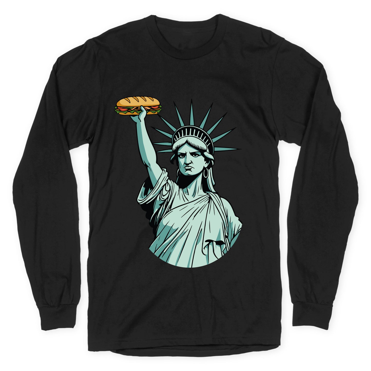 Statue of Liberty Sandwich Guy DC Longsleeve Tee