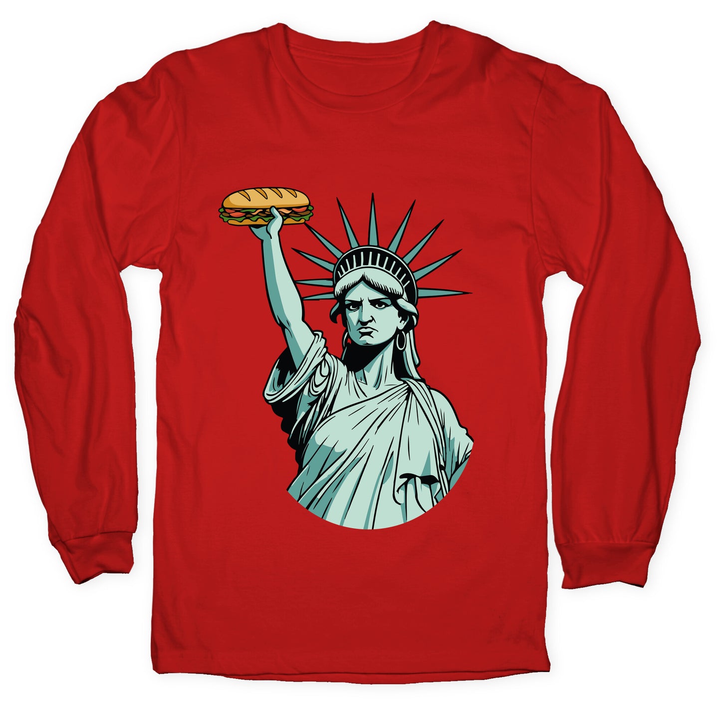 Statue of Liberty Sandwich Guy DC Longsleeve Tee