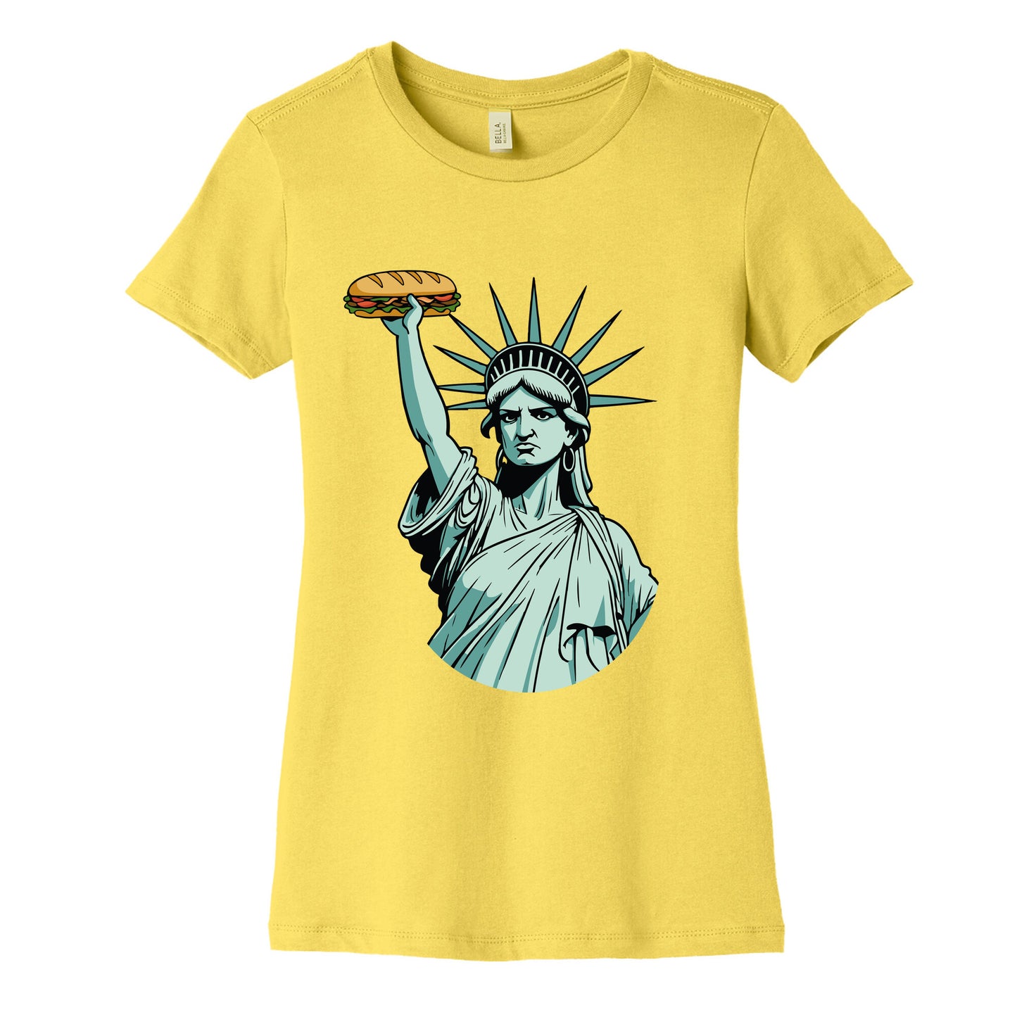 Statue of Liberty Sandwich Guy DC Womens Cotton Tee