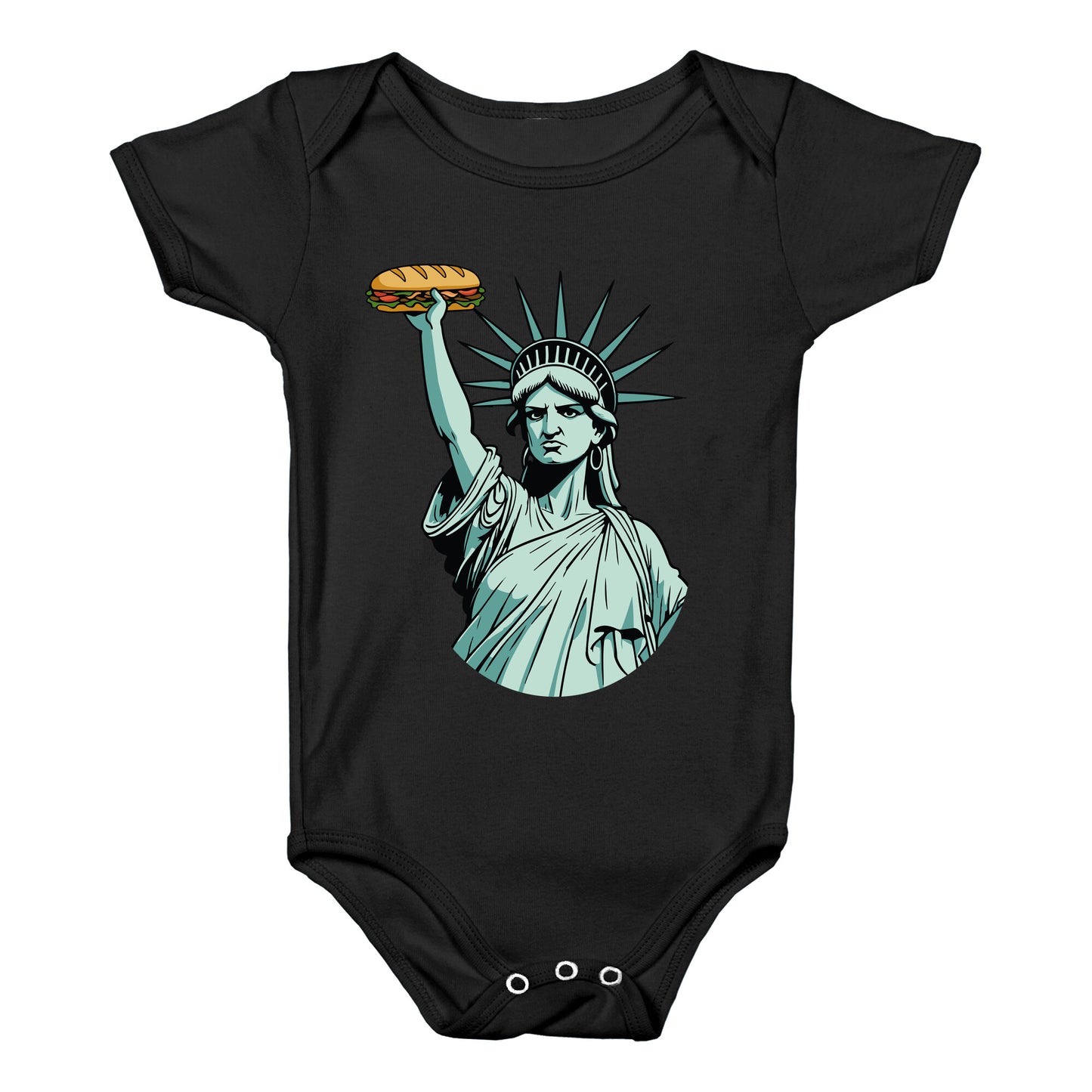 Statue of Liberty Sandwich Guy DC Baby One-Piece
