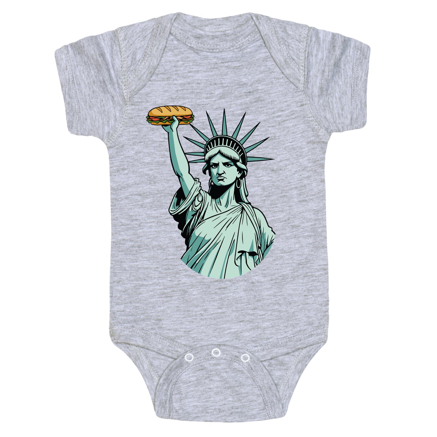 Statue of Liberty Sandwich Guy DC Baby One-Piece