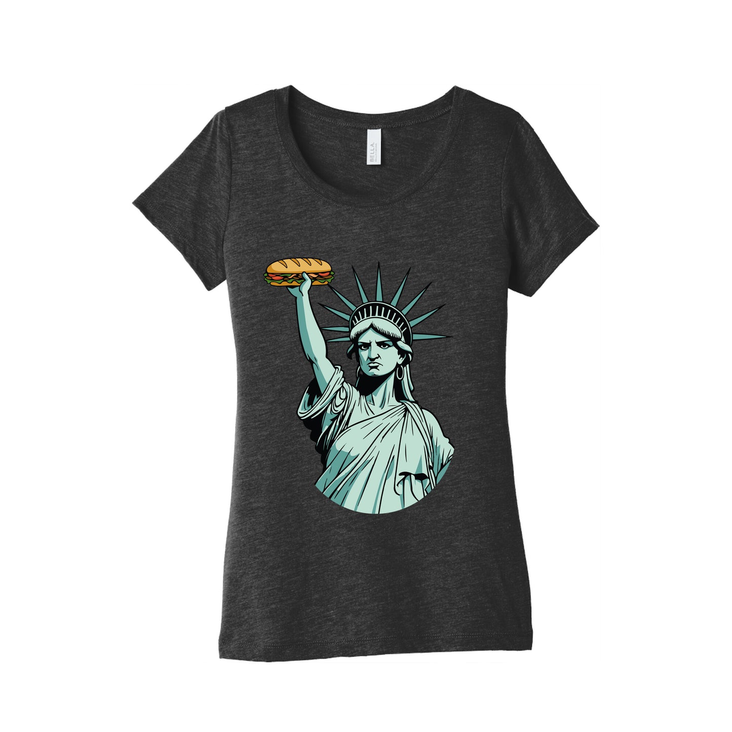 Statue of Liberty Sandwich Guy DC Womens Triblend Tee