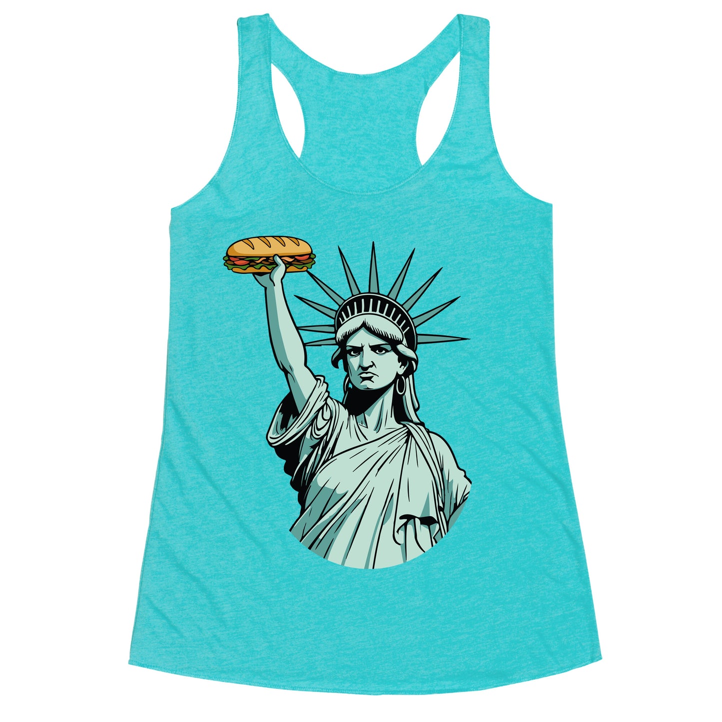 Statue of Liberty Sandwich Guy DC Racerback Tank