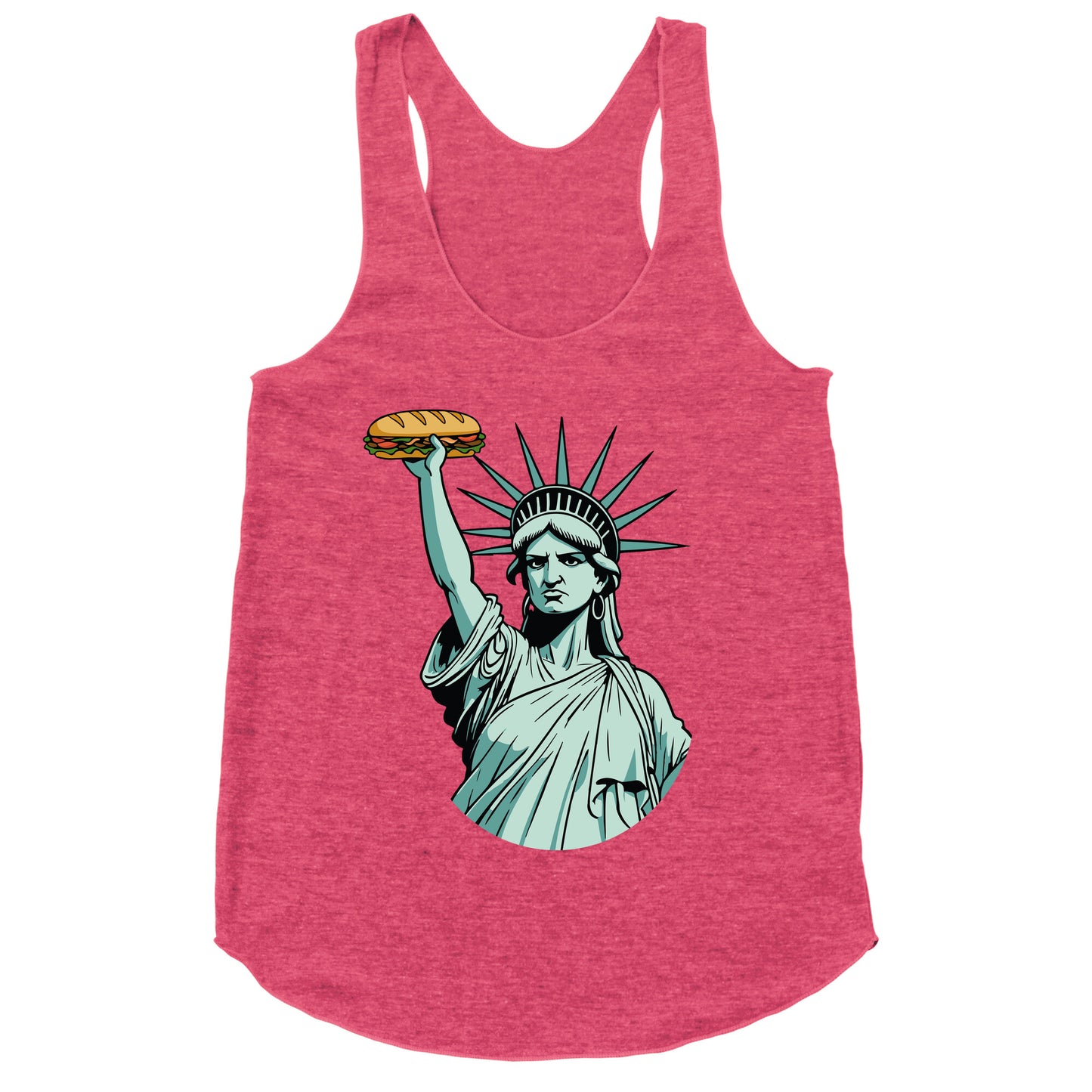 Statue of Liberty Sandwich Guy DC Racerback Tank