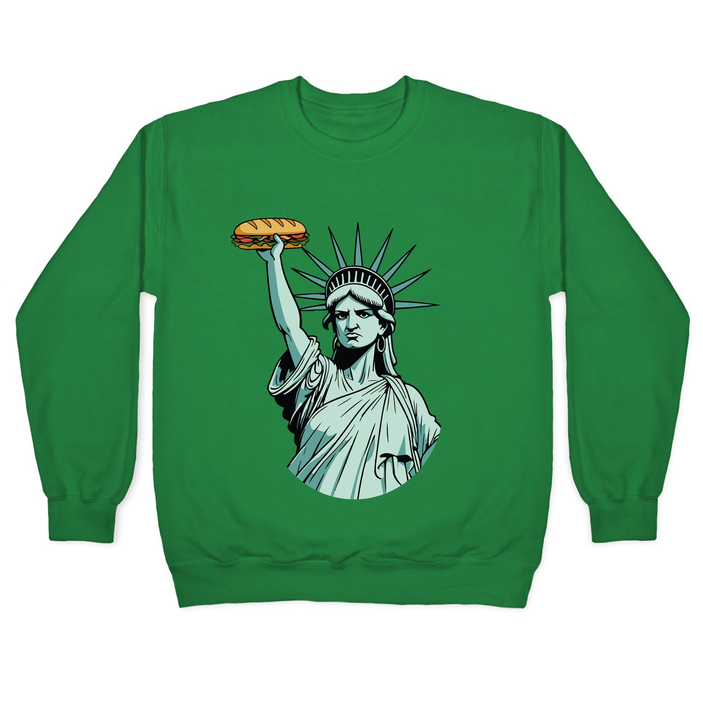 Statue of Liberty Sandwich Guy DC Crewneck Sweatshirt