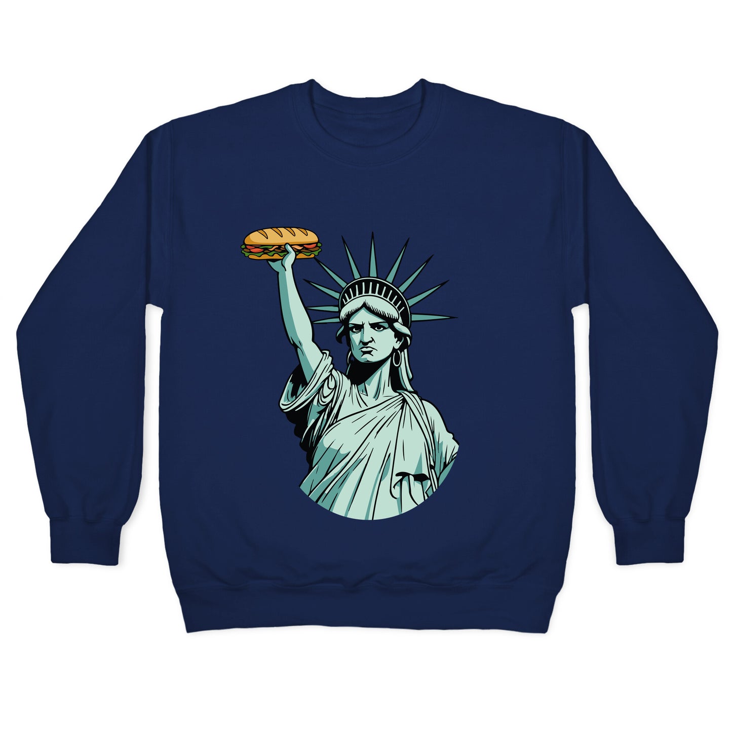Statue of Liberty Sandwich Guy DC Crewneck Sweatshirt