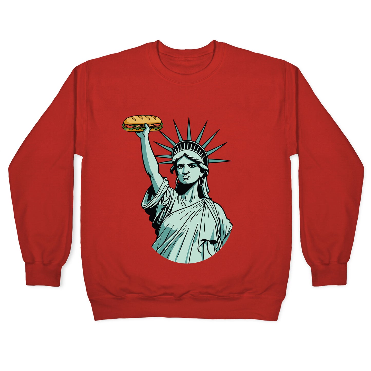 Statue of Liberty Sandwich Guy DC Crewneck Sweatshirt