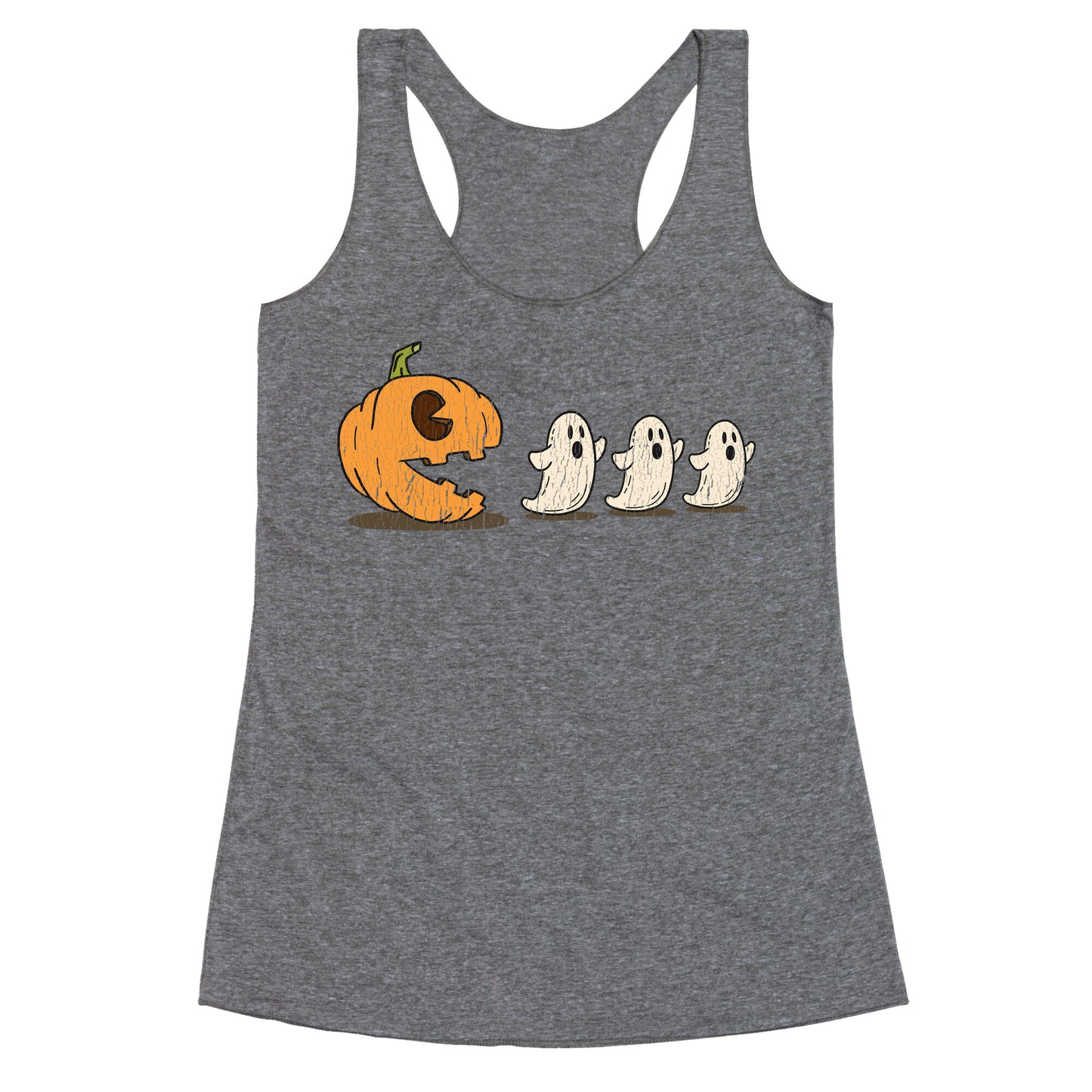 Halloween Pumpkin Ghost Game Racerback Tank